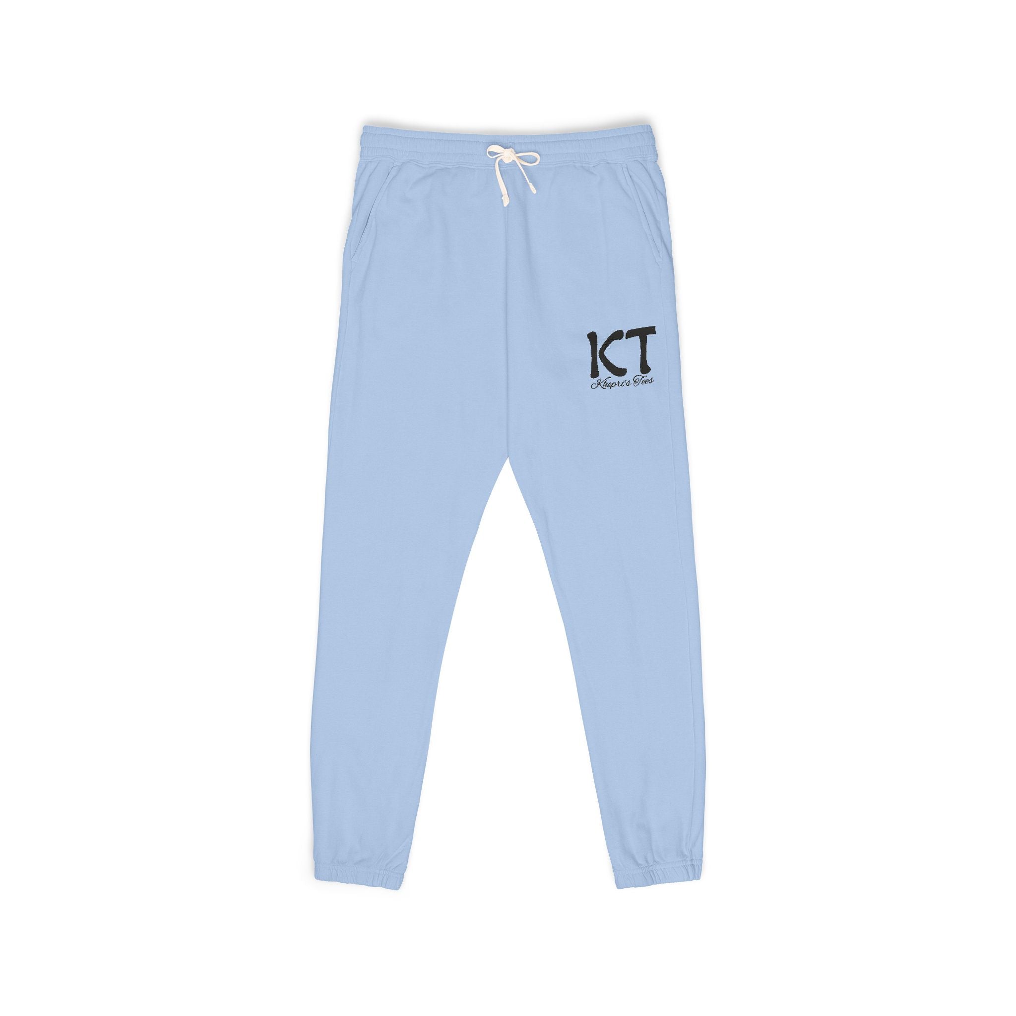 (Black) Comfy Fleece KT Sweatpants for Everyone - Cozy Loungewear, Perfect for Relaxing, Gifts, Travel, Indoor Wear, Khepri's Tees Fashion Pants