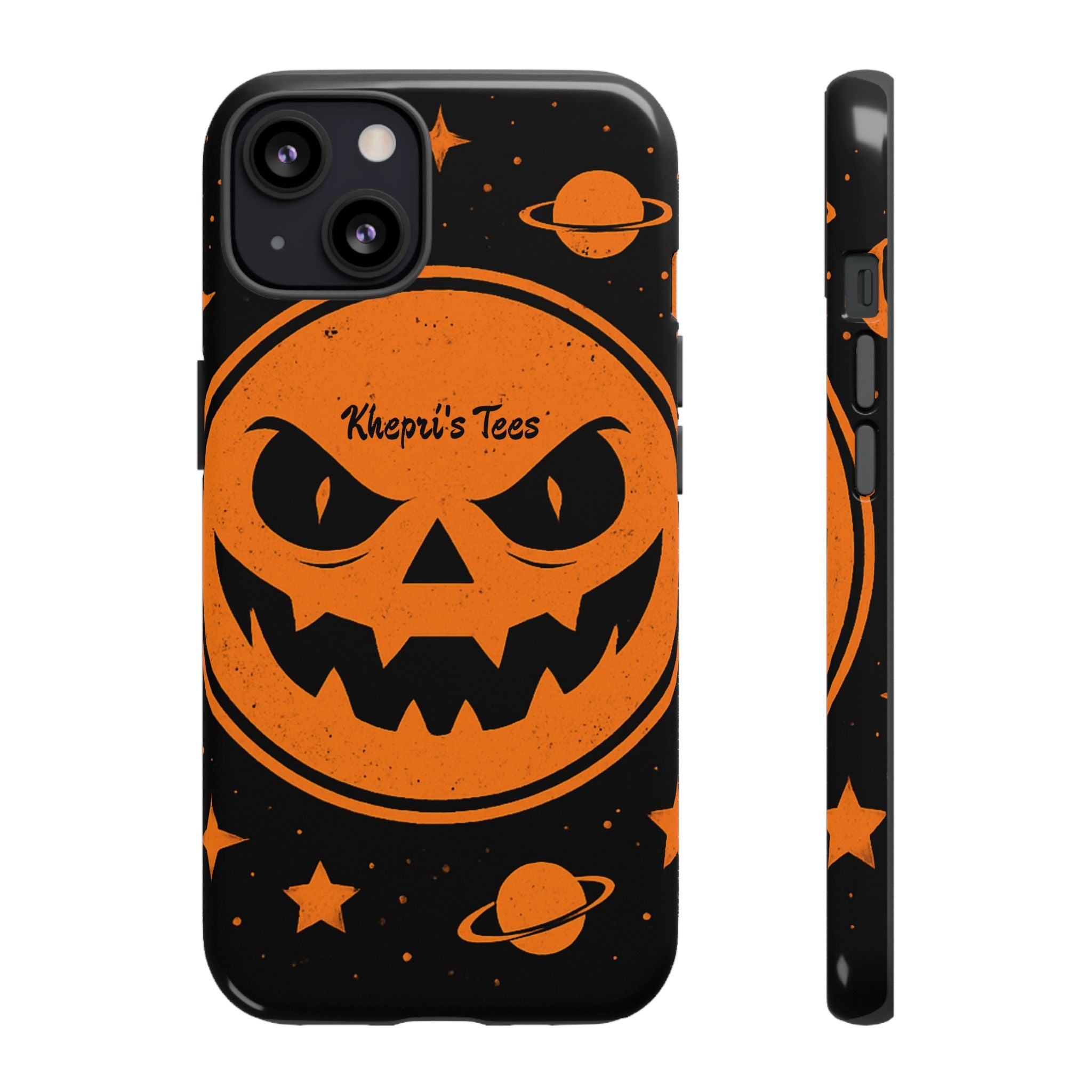 Halloween Monster Sun Phone Case, Spooky Cell Phone Cover, Tough Case for Halloween Lovers, Galaxy Print Phone Accessory, Kids & Adults Gift