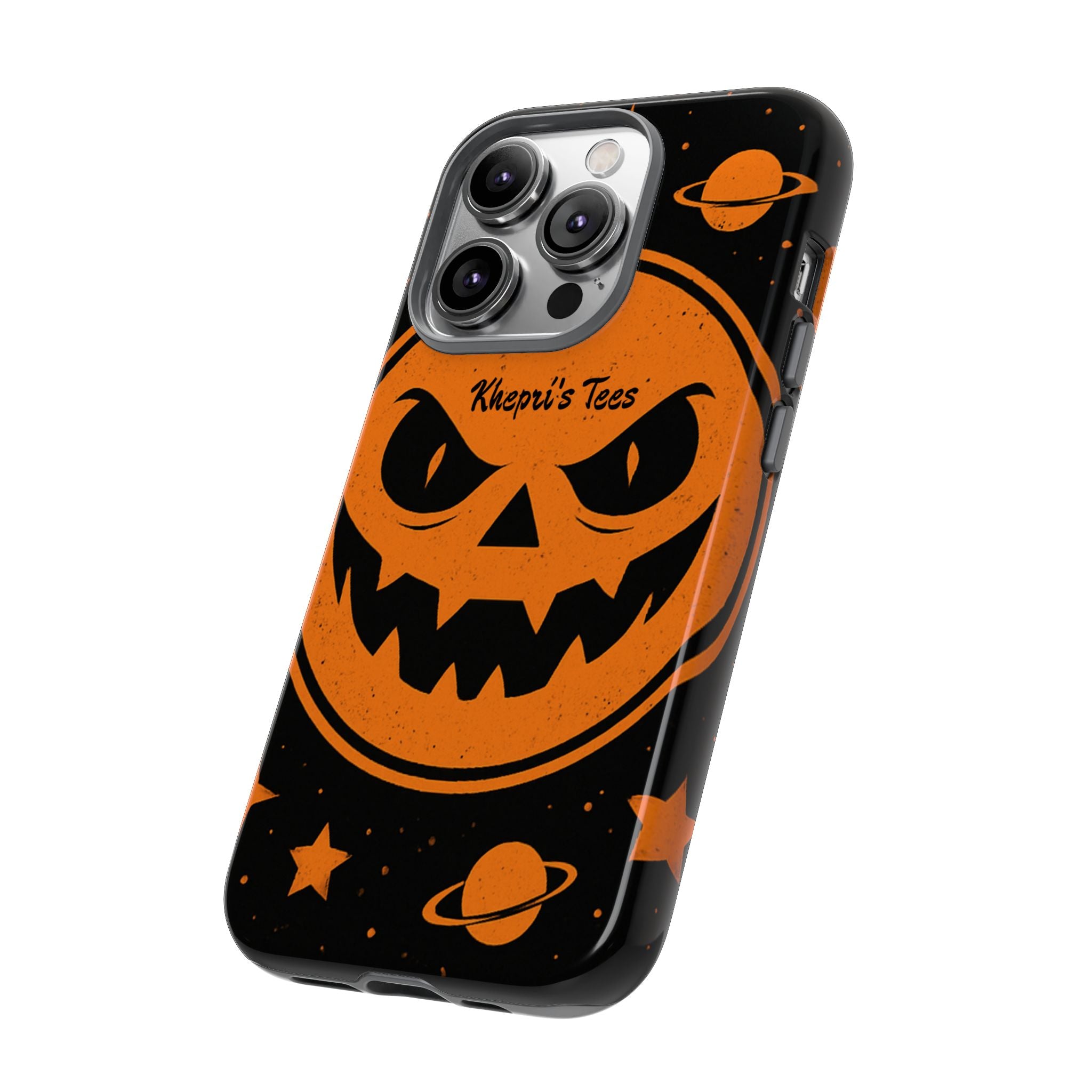 Halloween Monster Sun Phone Case, Spooky Cell Phone Cover, Tough Case for Halloween Lovers, Galaxy Print Phone Accessory, Kids & Adults Gift