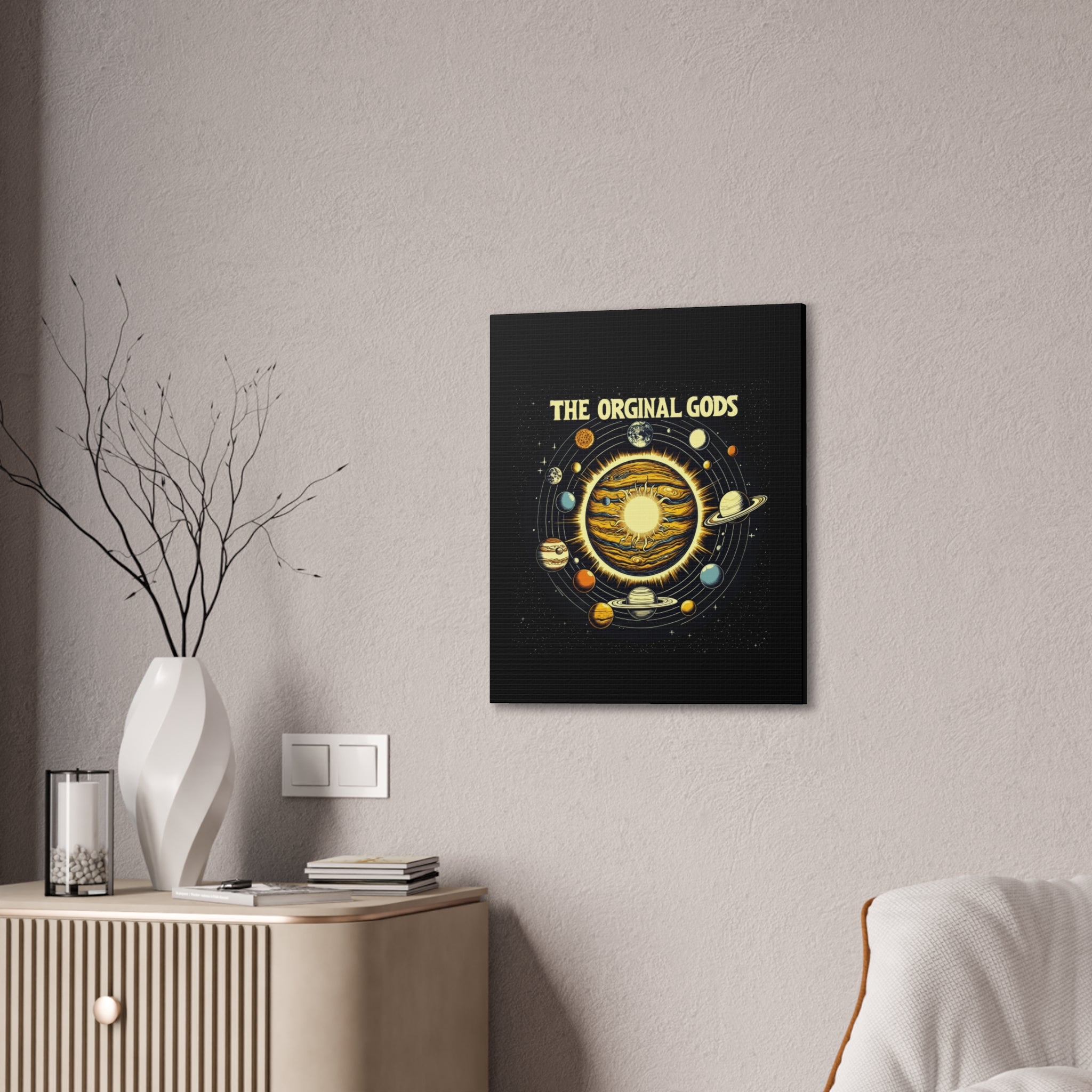 "The Original Gods" Canvas Wall Art — Classic Planetary Picture