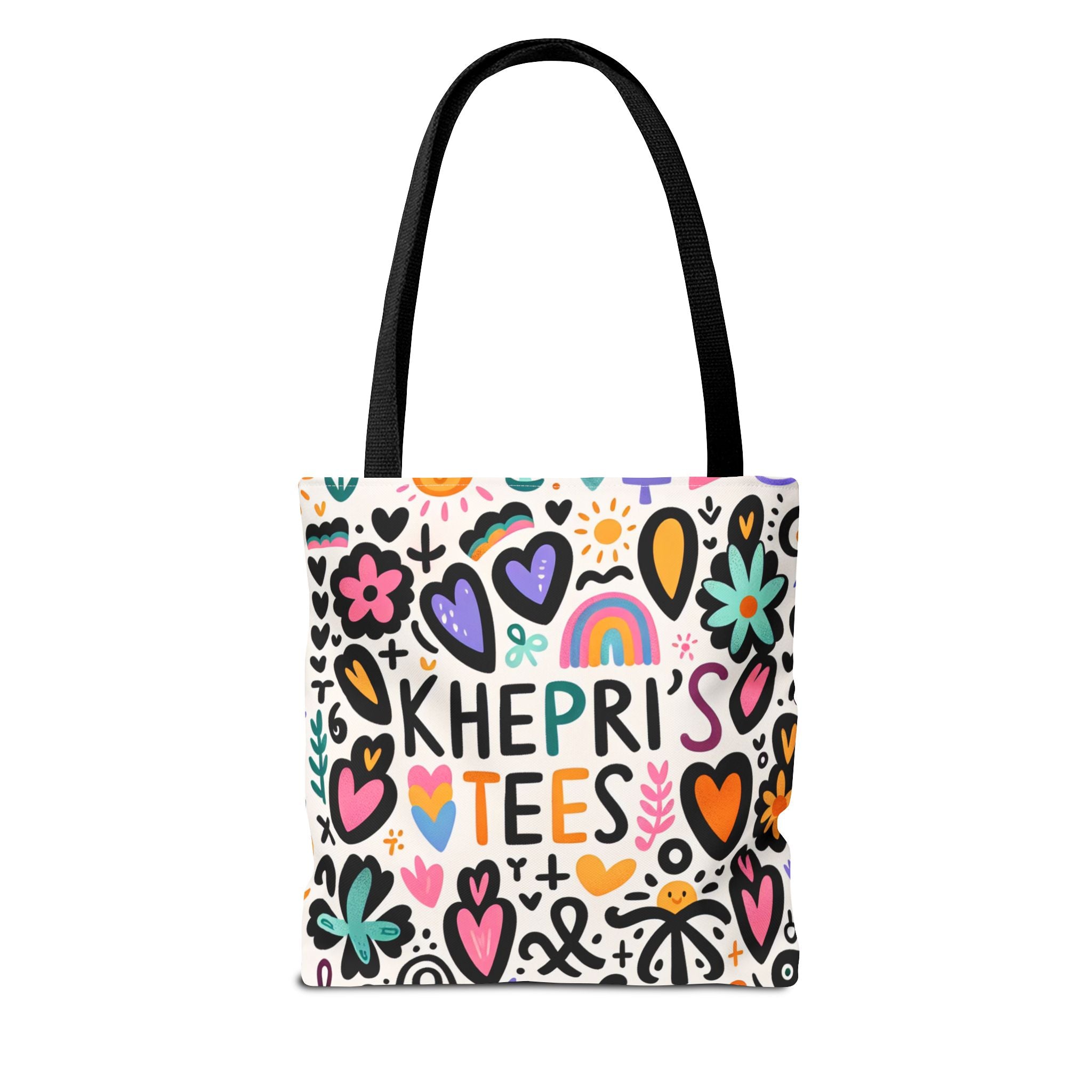 KT Colorful Illustrated Tote Bag - Perfect for Shopping, Beach, or Gift