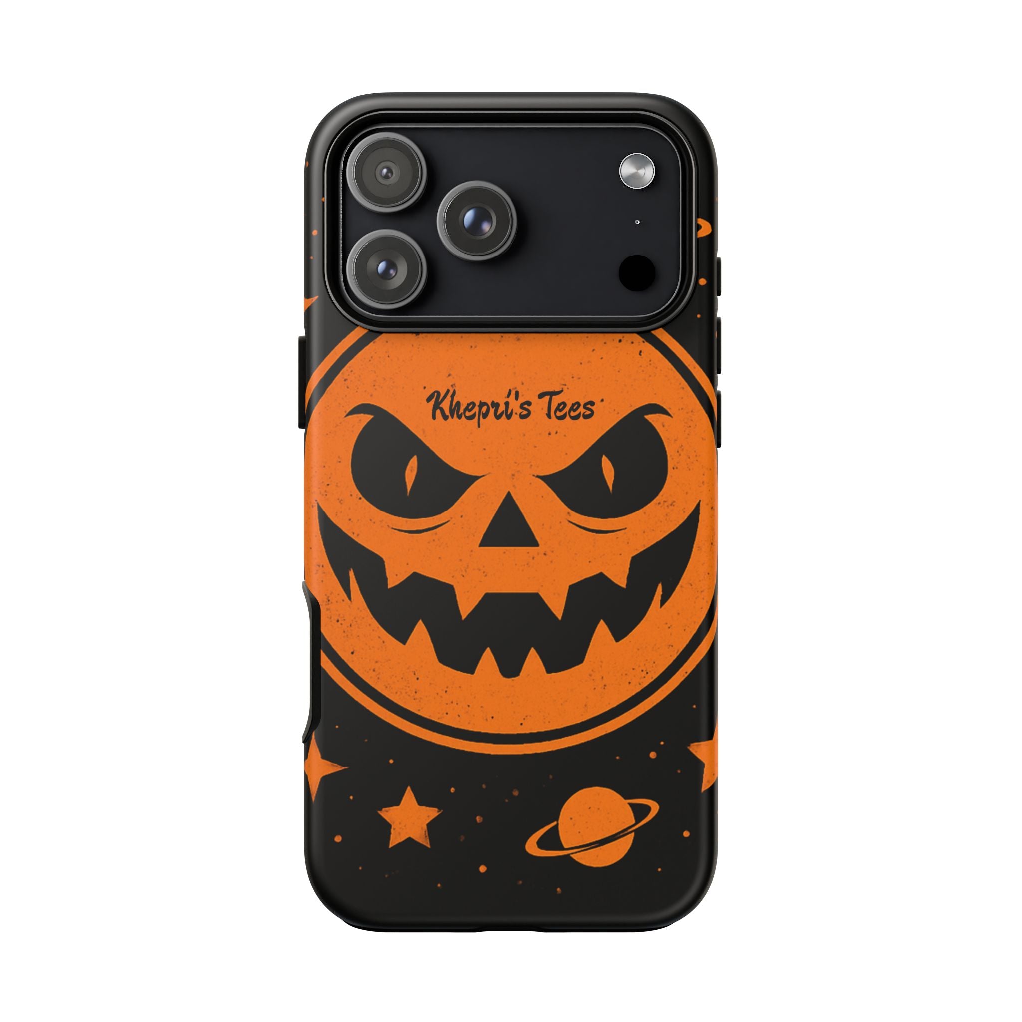Halloween Monster Sun Phone Case, Spooky Cell Phone Cover, Tough Case for Halloween Lovers, Galaxy Print Phone Accessory, Kids & Adults Gift
