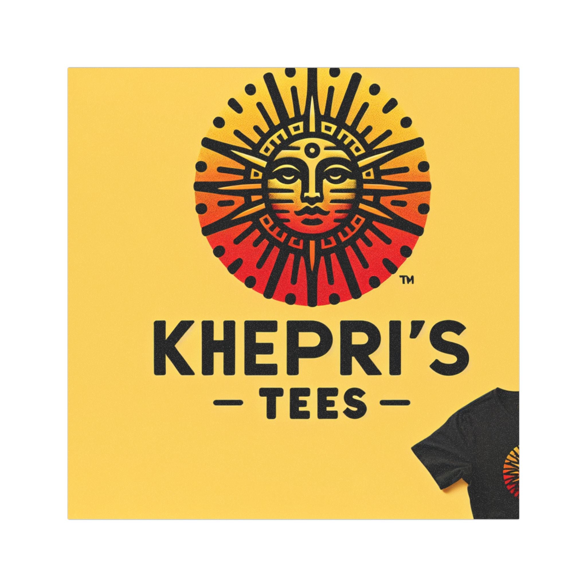 Khepri’s Tees Tag Logo Car Magnet — Bold Yellow Red Sun Emblem for Cars