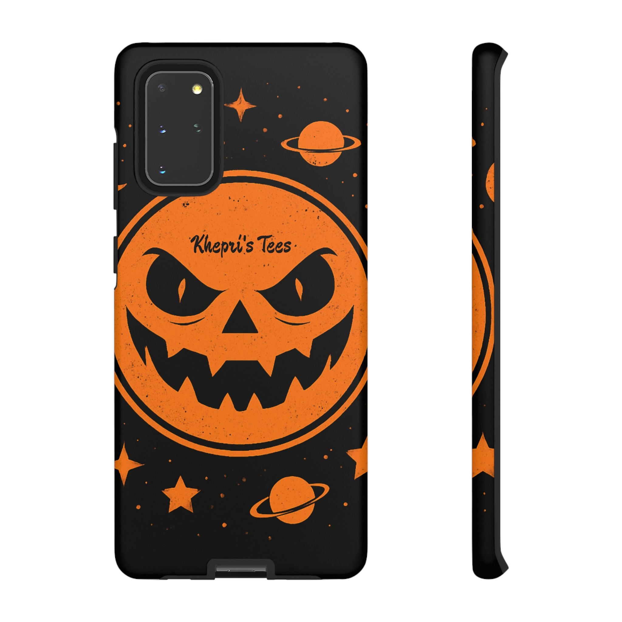 Halloween Monster Sun Phone Case, Spooky Cell Phone Cover, Tough Case for Halloween Lovers, Galaxy Print Phone Accessory, Kids & Adults Gift