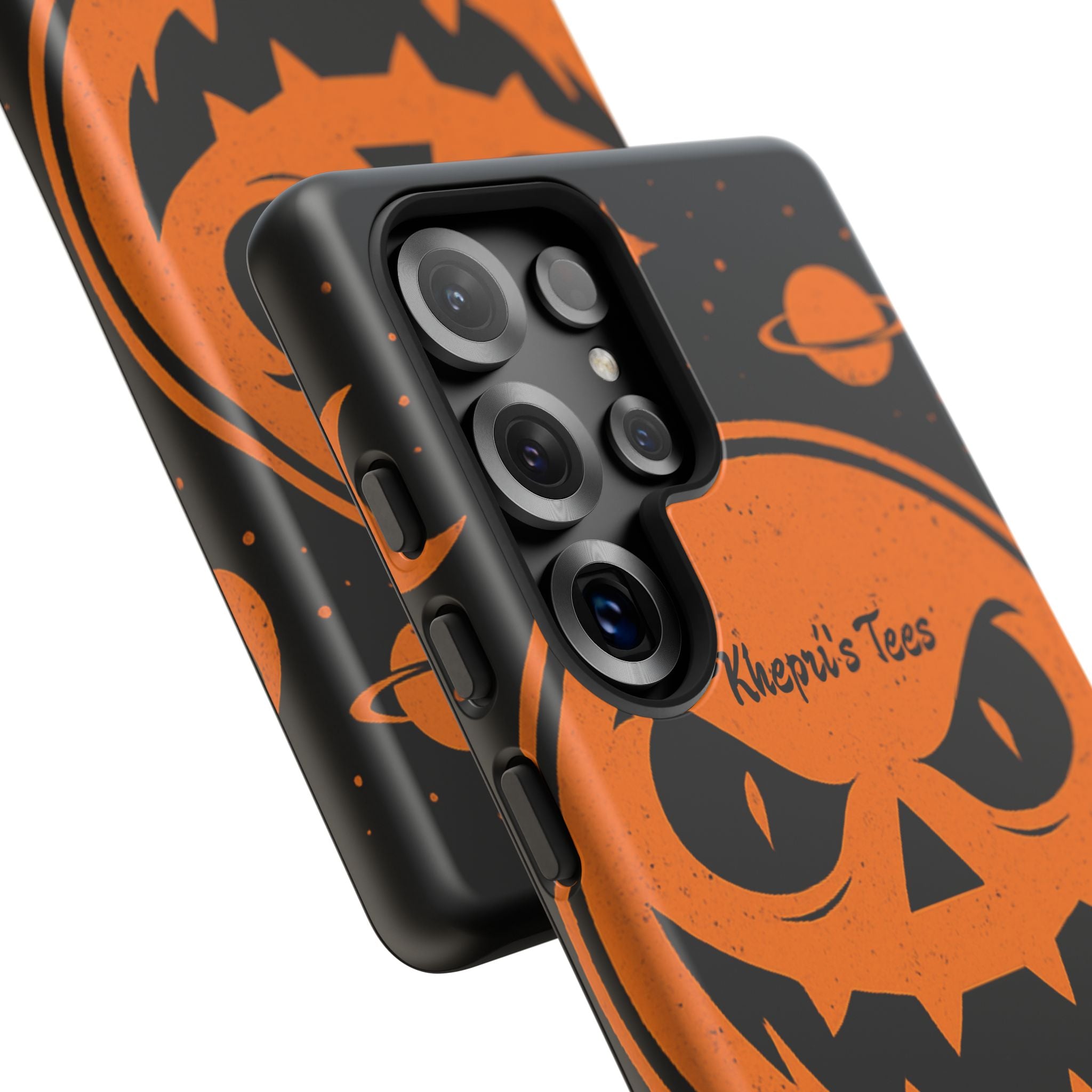 Halloween Monster Sun Phone Case, Spooky Cell Phone Cover, Tough Case for Halloween Lovers, Galaxy Print Phone Accessory, Kids & Adults Gift
