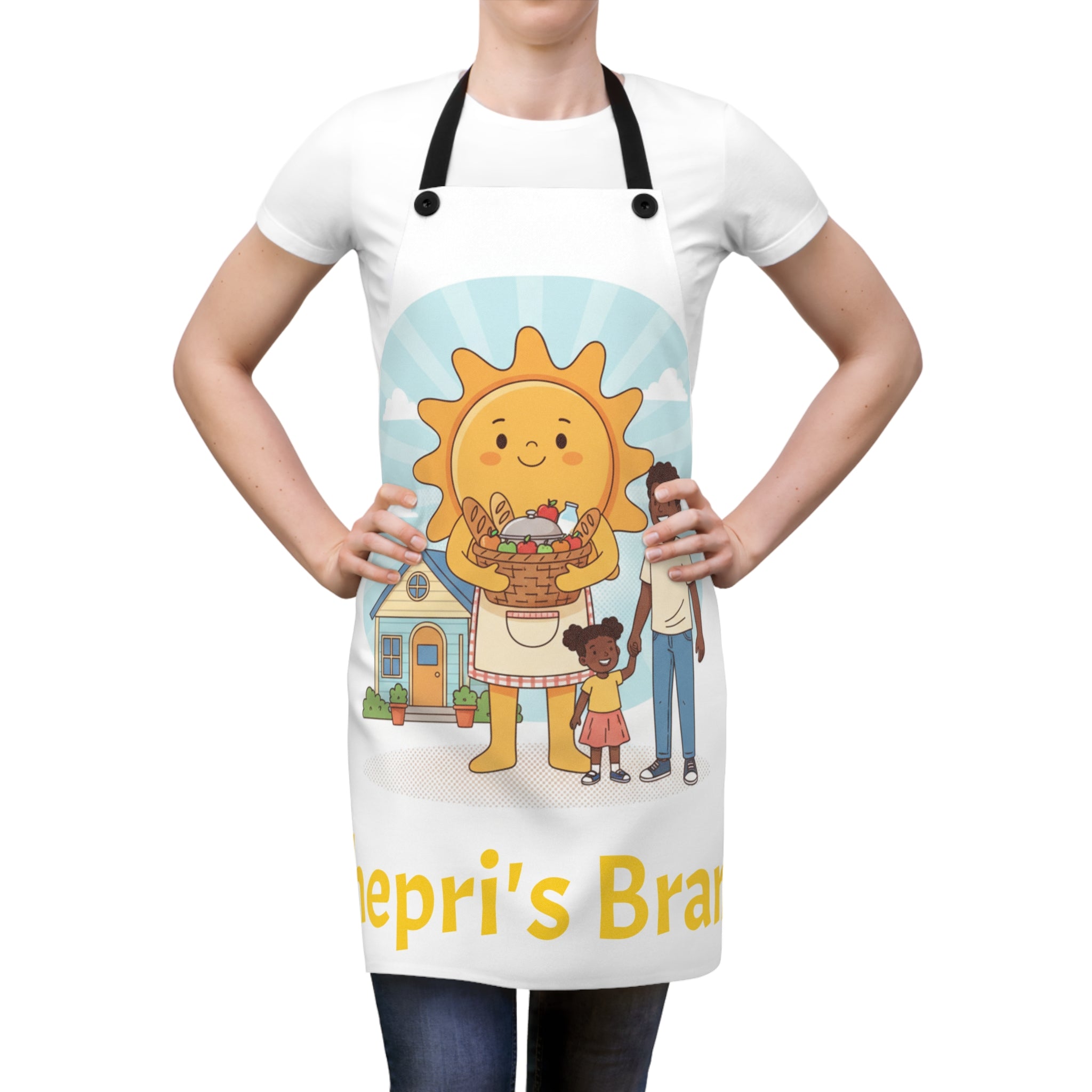 Khepri’s Sunny Family Kitchen Apron — 'Sun Providing Food' Nursing & Cooking Apron
