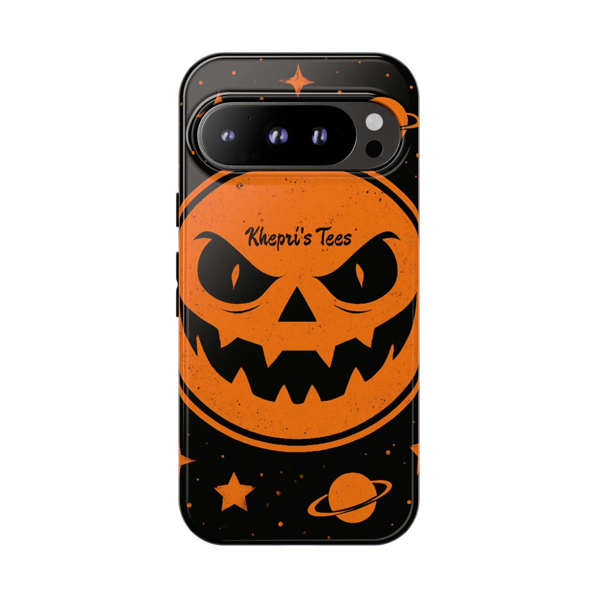 Halloween Monster Sun Phone Case, Spooky Cell Phone Cover, Tough Case for Halloween Lovers, Galaxy Print Phone Accessory, Kids & Adults Gift