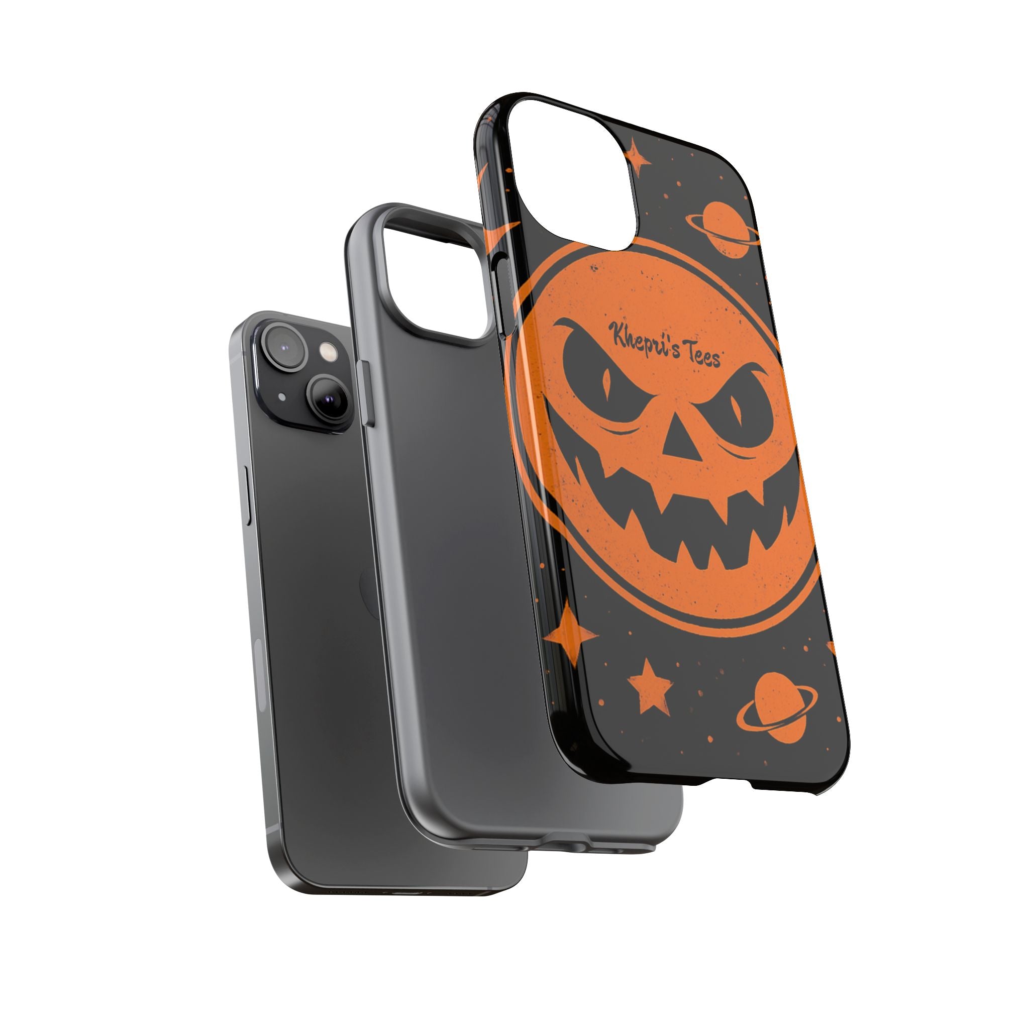 Halloween Monster Sun Phone Case, Spooky Cell Phone Cover, Tough Case for Halloween Lovers, Galaxy Print Phone Accessory, Kids & Adults Gift
