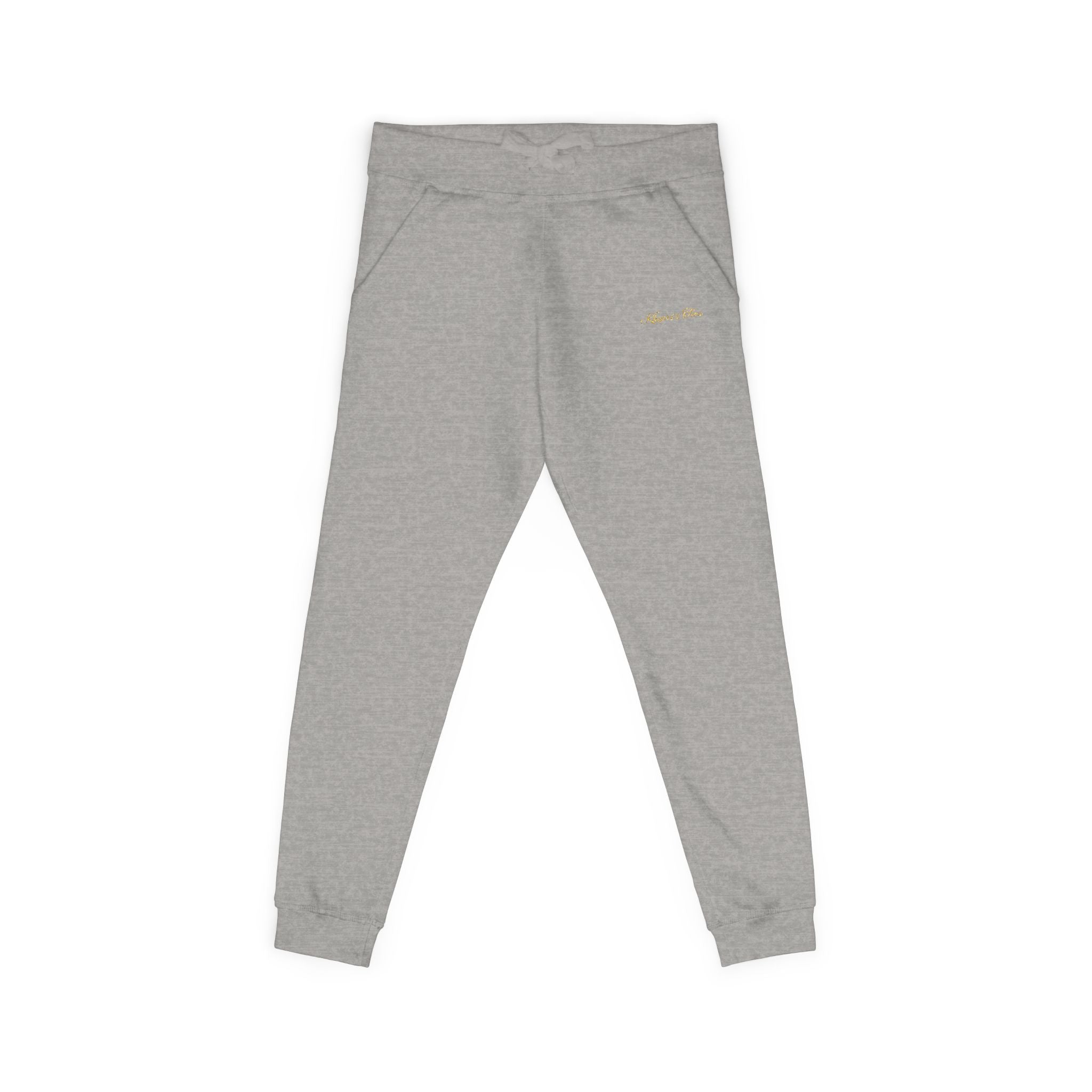 Cozy Unisex Fleece Sweatpants with Embroidery, Perfect for Lounging, Outdoor Activities, Gift for Him/Her, Personalized Relaxation Wear