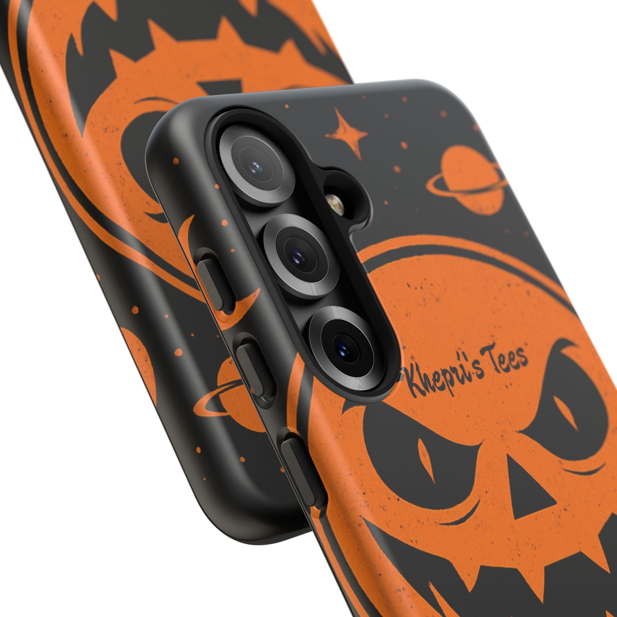 Halloween Monster Sun Phone Case, Spooky Cell Phone Cover, Tough Case for Halloween Lovers, Galaxy Print Phone Accessory, Kids & Adults Gift