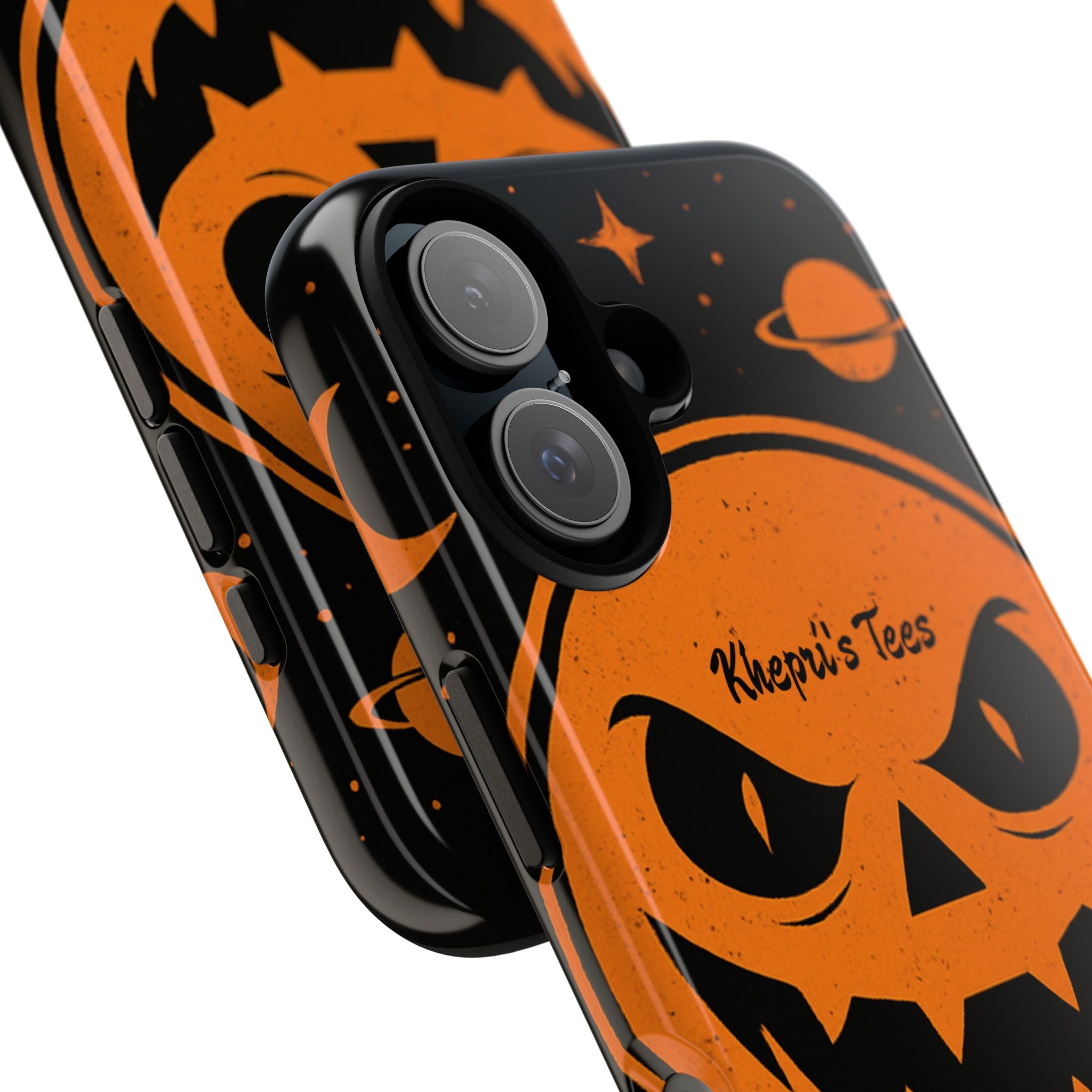 Halloween Monster Sun Phone Case, Spooky Cell Phone Cover, Tough Case for Halloween Lovers, Galaxy Print Phone Accessory, Kids & Adults Gift