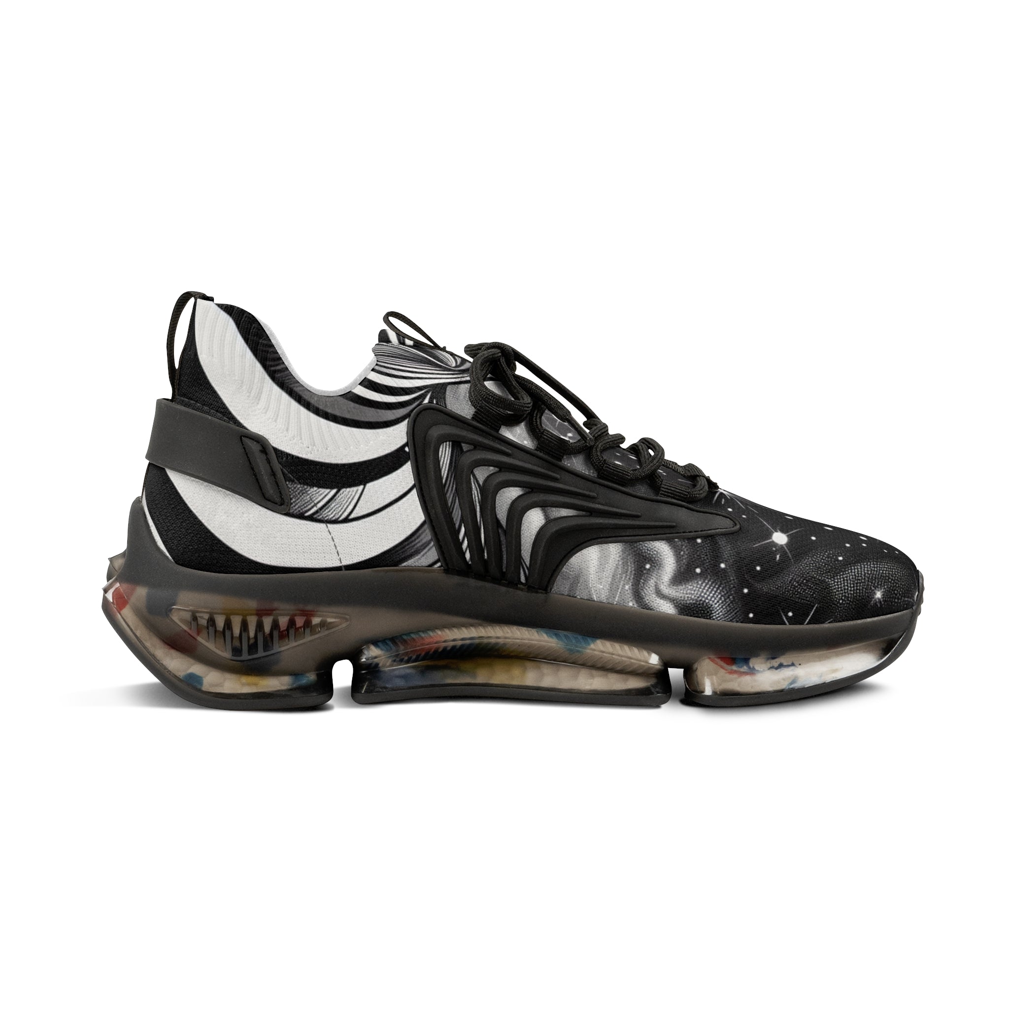 Men's Blaq Starz Mesh Sneakers: Stylish Running Shoes, Comfortable Athletic Footwear, Starry Print Sneakers for Everyday Use, Ideal for Gym, [...]