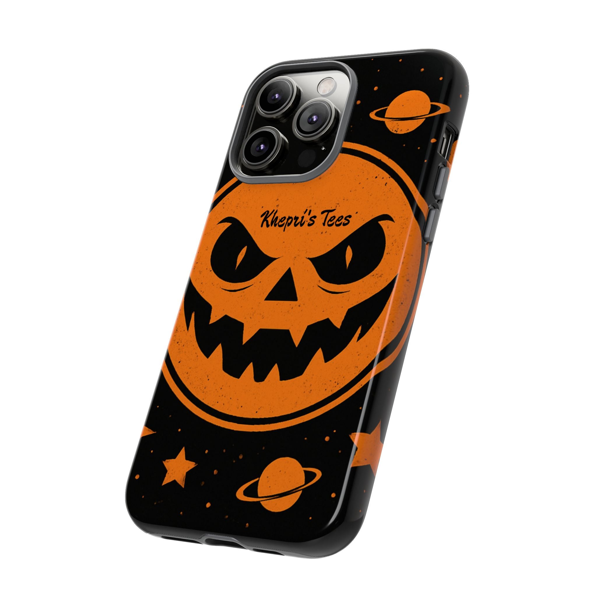 Halloween Monster Sun Phone Case, Spooky Cell Phone Cover, Tough Case for Halloween Lovers, Galaxy Print Phone Accessory, Kids & Adults Gift