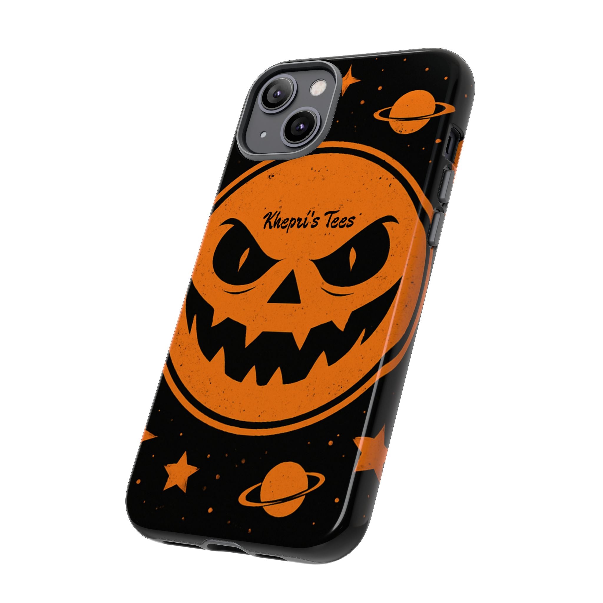 Halloween Monster Sun Phone Case, Spooky Cell Phone Cover, Tough Case for Halloween Lovers, Galaxy Print Phone Accessory, Kids & Adults Gift