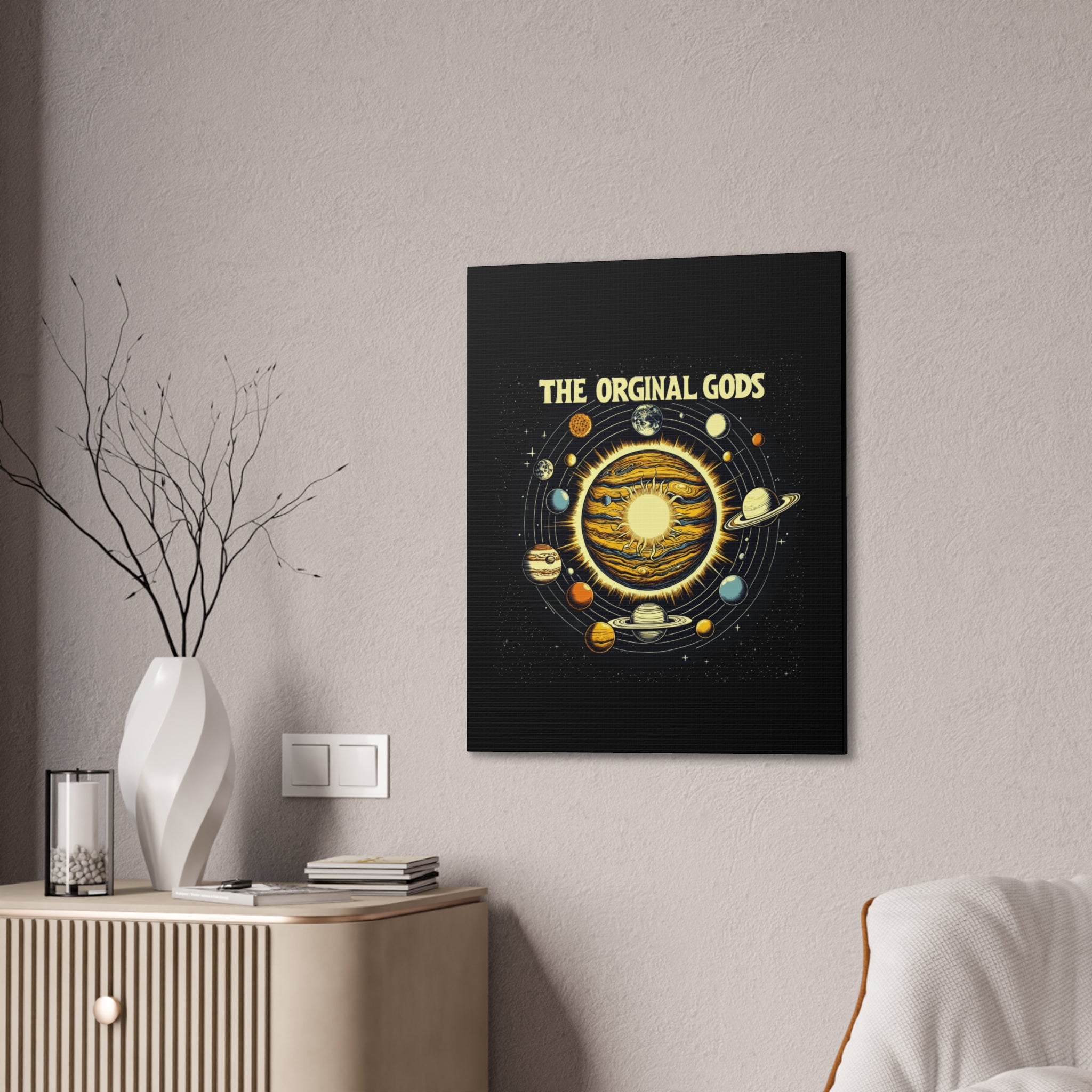 "The Original Gods" Canvas Wall Art — Classic Planetary Picture