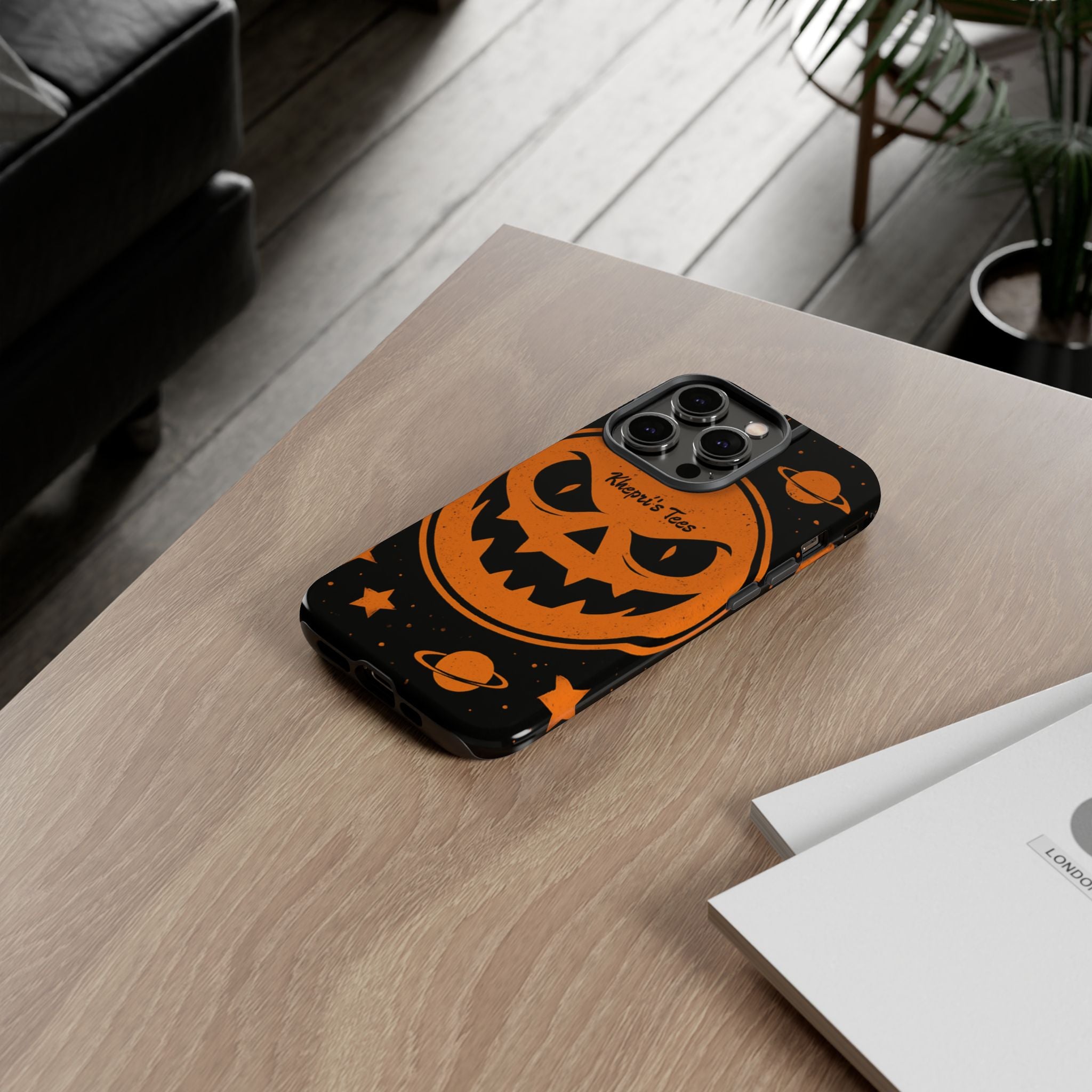 Halloween Phone Case, Spooky Cell Phone Cover, Tough Case for Halloween Lovers, Galaxy Print Phone Accessory, Kids & Adults Gift