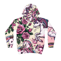 Rainbow Rabbit Unicorn Hoodie-Youth