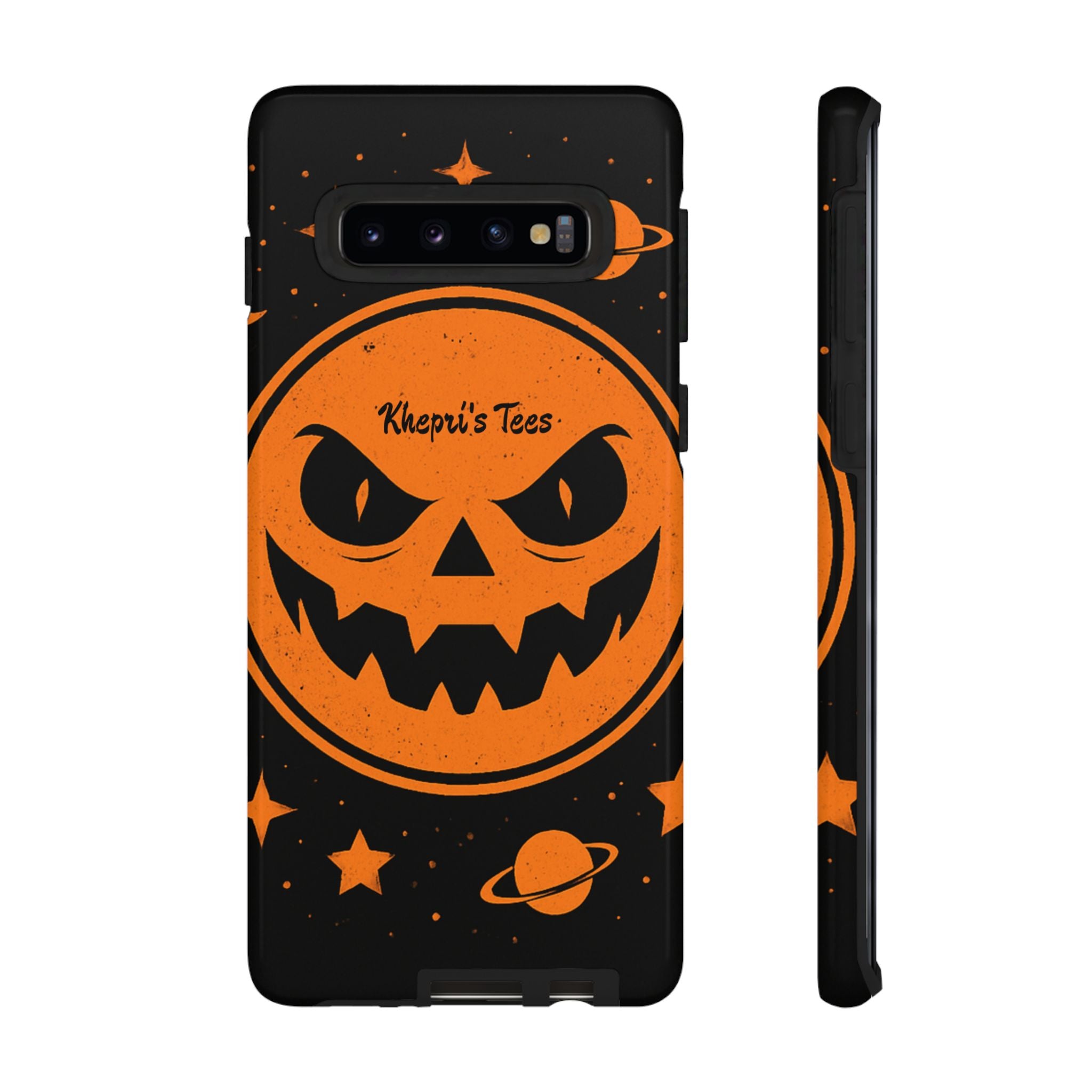 Halloween Monster Sun Phone Case, Spooky Cell Phone Cover, Tough Case for Halloween Lovers, Galaxy Print Phone Accessory, Kids & Adults Gift