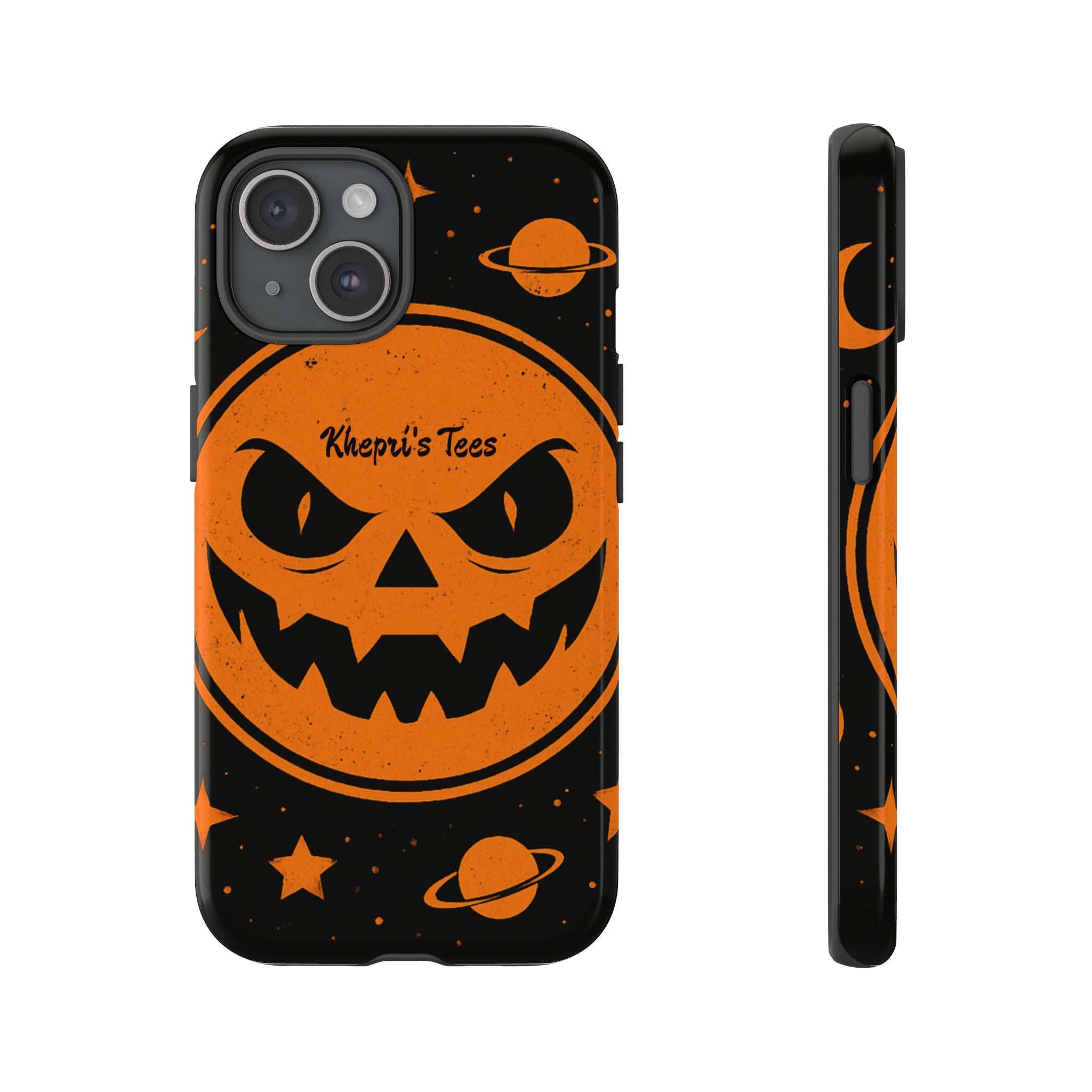 Halloween Monster Sun Phone Case, Spooky Cell Phone Cover, Tough Case for Halloween Lovers, Galaxy Print Phone Accessory, Kids & Adults Gift