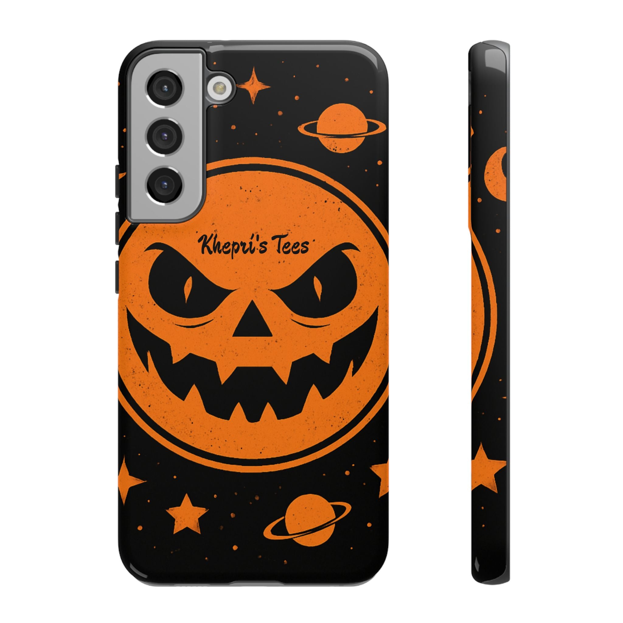 Halloween Monster Sun Phone Case, Spooky Cell Phone Cover, Tough Case for Halloween Lovers, Galaxy Print Phone Accessory, Kids & Adults Gift