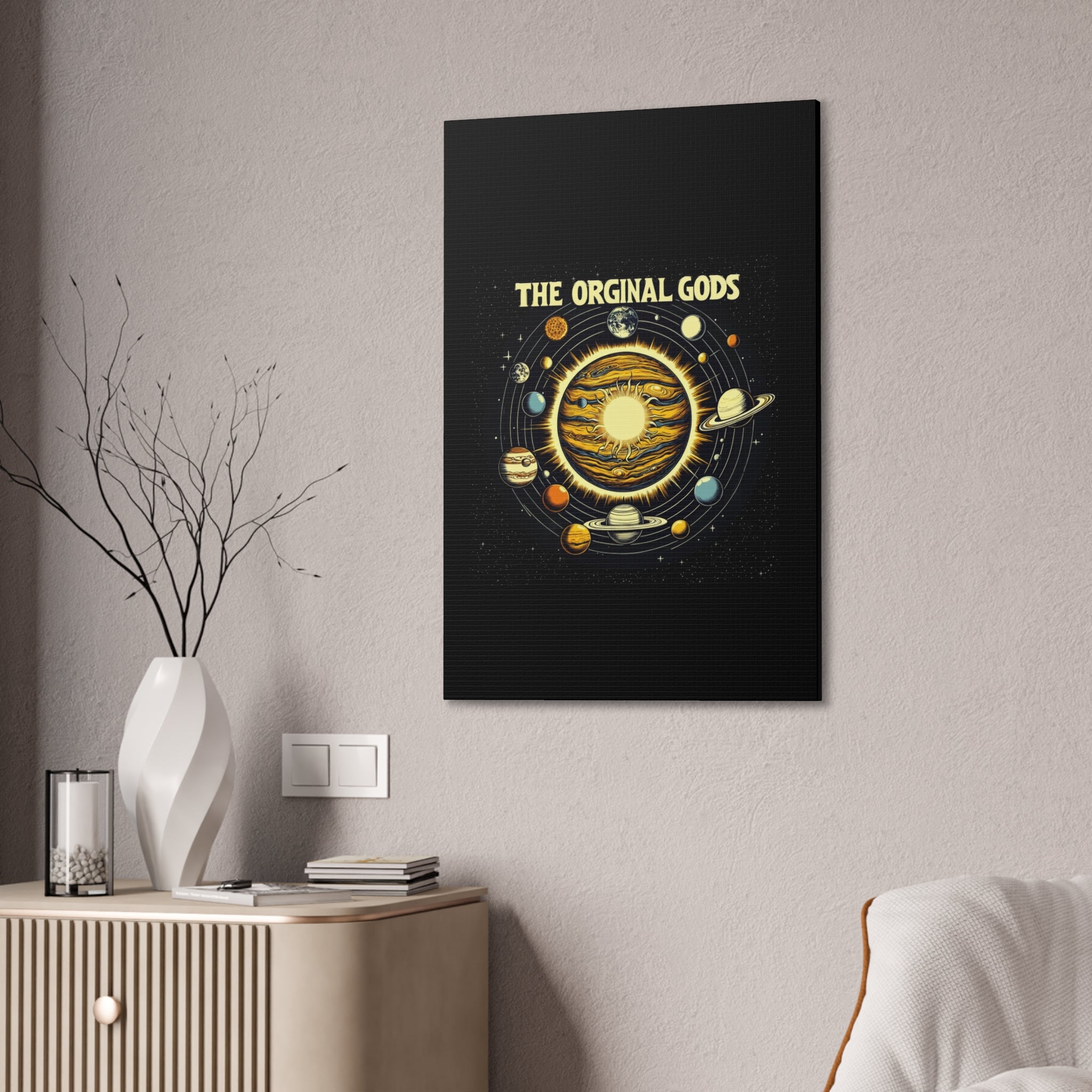"The Original Gods" Canvas Wall Art — Classic Planetary Picture