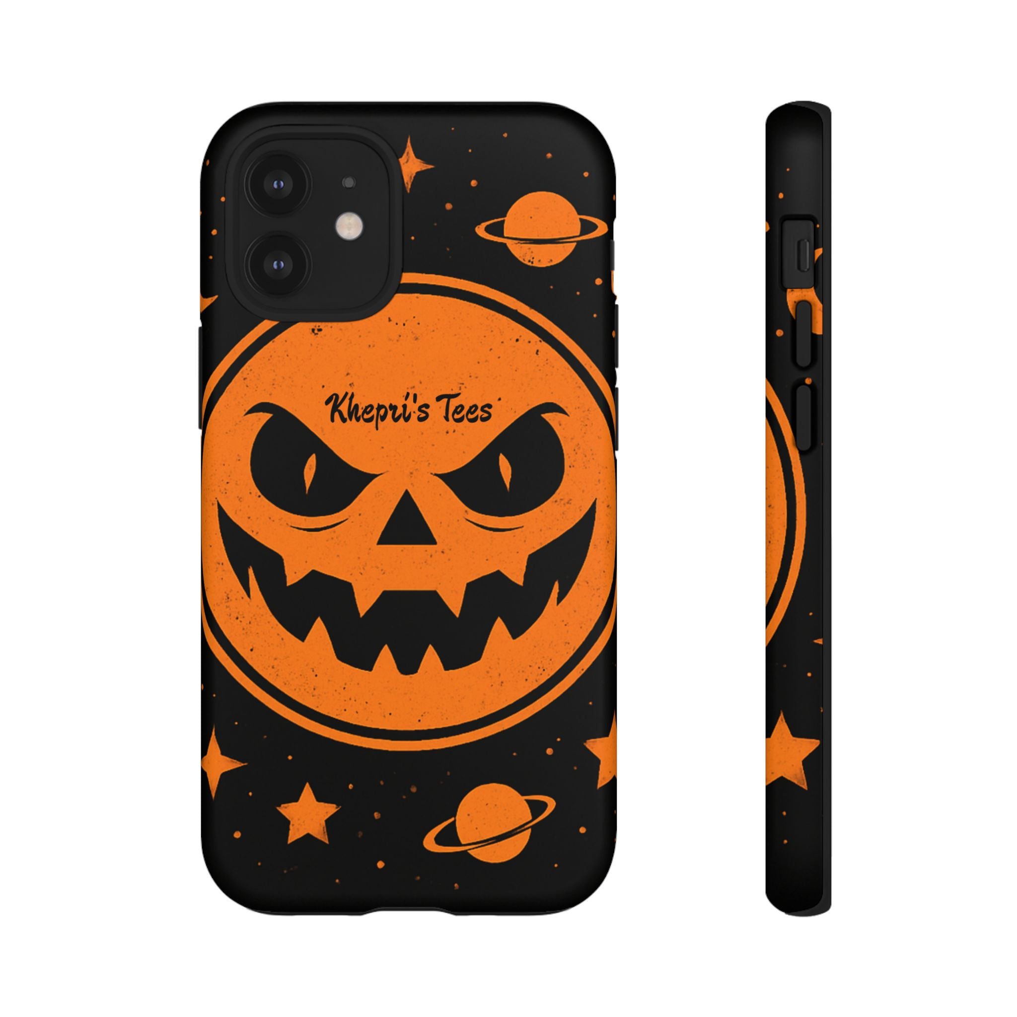 Halloween Monster Sun Phone Case, Spooky Cell Phone Cover, Tough Case for Halloween Lovers, Galaxy Print Phone Accessory, Kids & Adults Gift