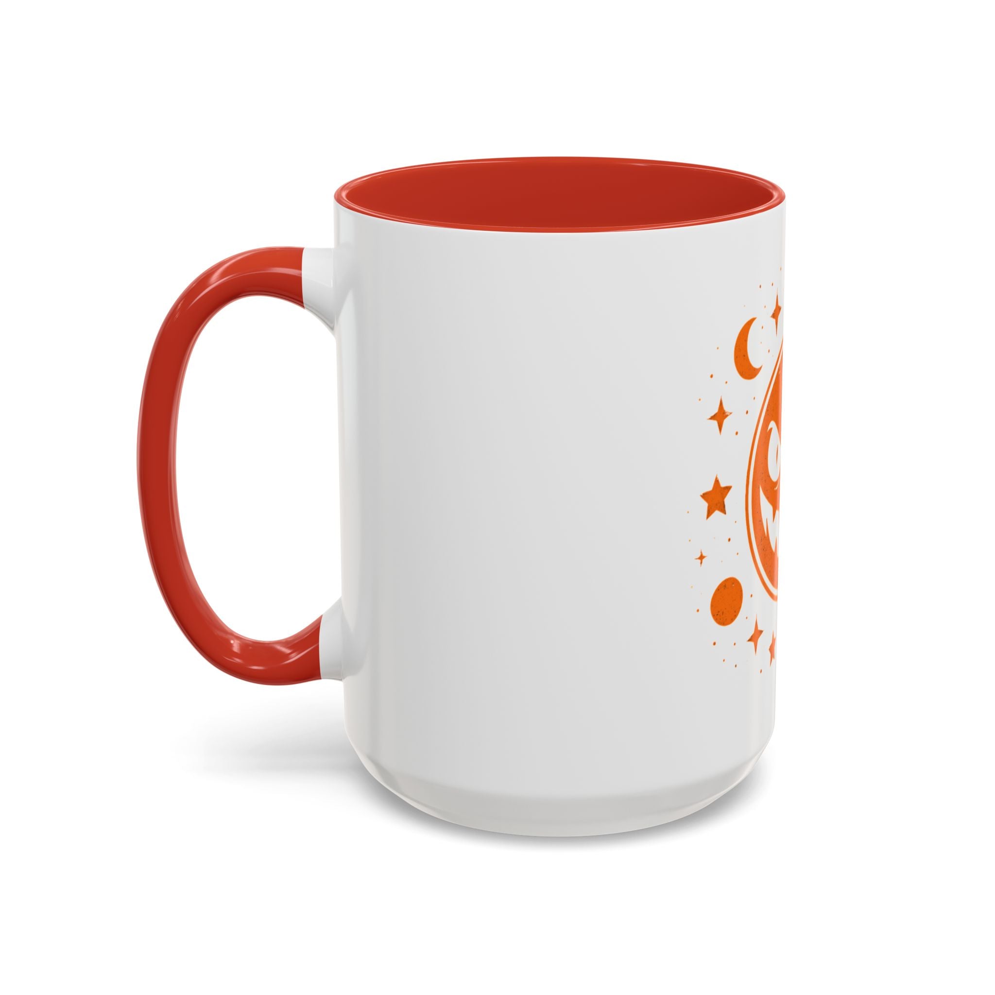 Cosmic Grin Coffee Mug - Fun Space Design, Halloween Gift, Unique Ceramic Mug, Sci-Fi Lover's Drinkware, Planetary Decor