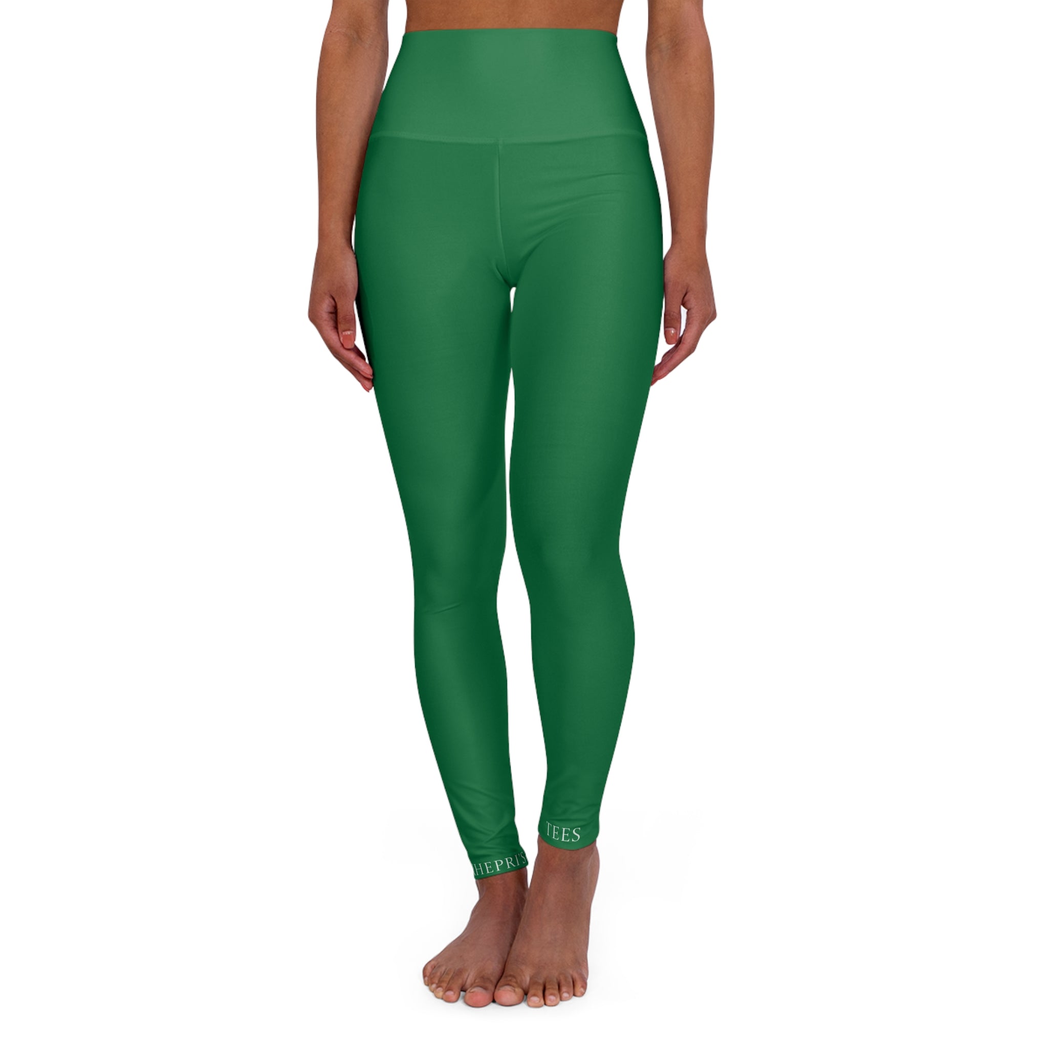 Green High Waisted Khepri'sTees Yoga Leggings | Stylish Workout Leggings, Fitness Apparel, Athleisure Wear, Gym Clothes, Comfortable Activewear
