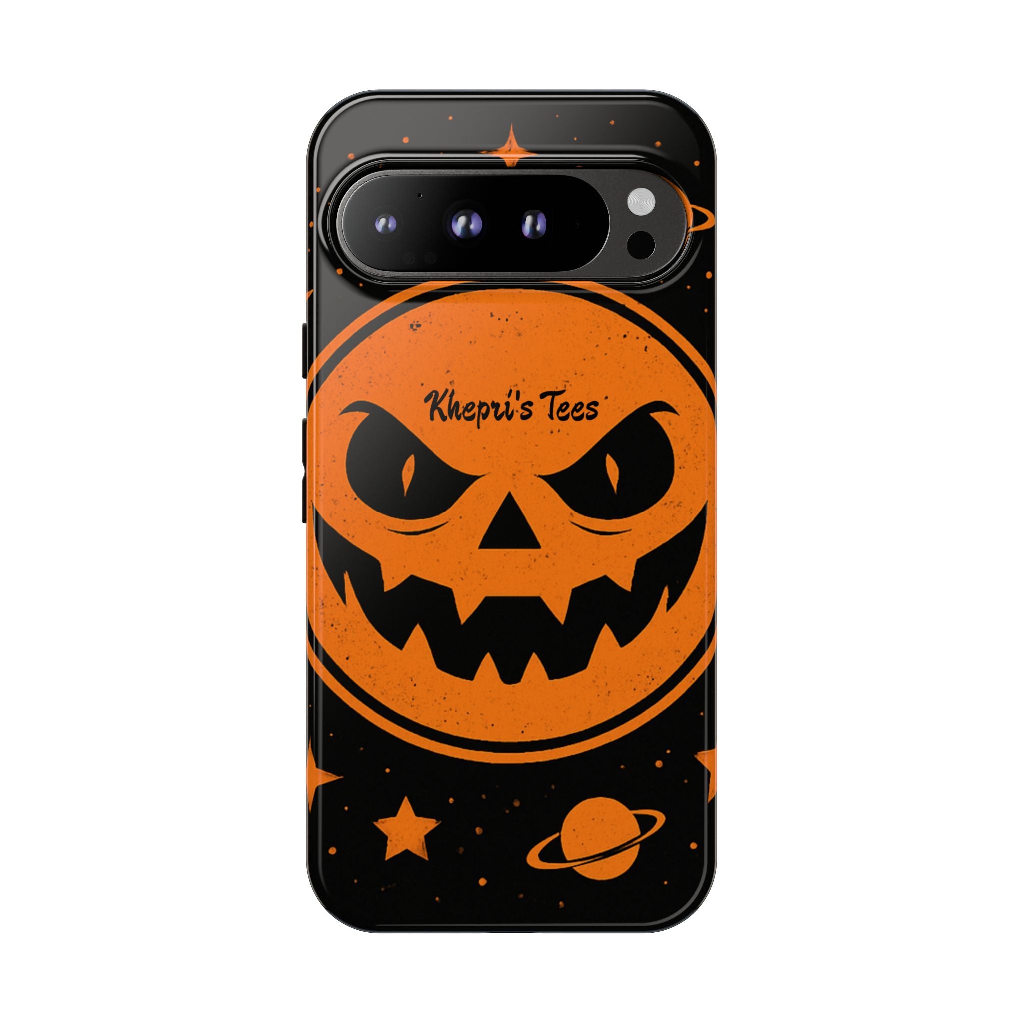Halloween Monster Sun Phone Case, Spooky Cell Phone Cover, Tough Case for Halloween Lovers, Galaxy Print Phone Accessory, Kids & Adults Gift