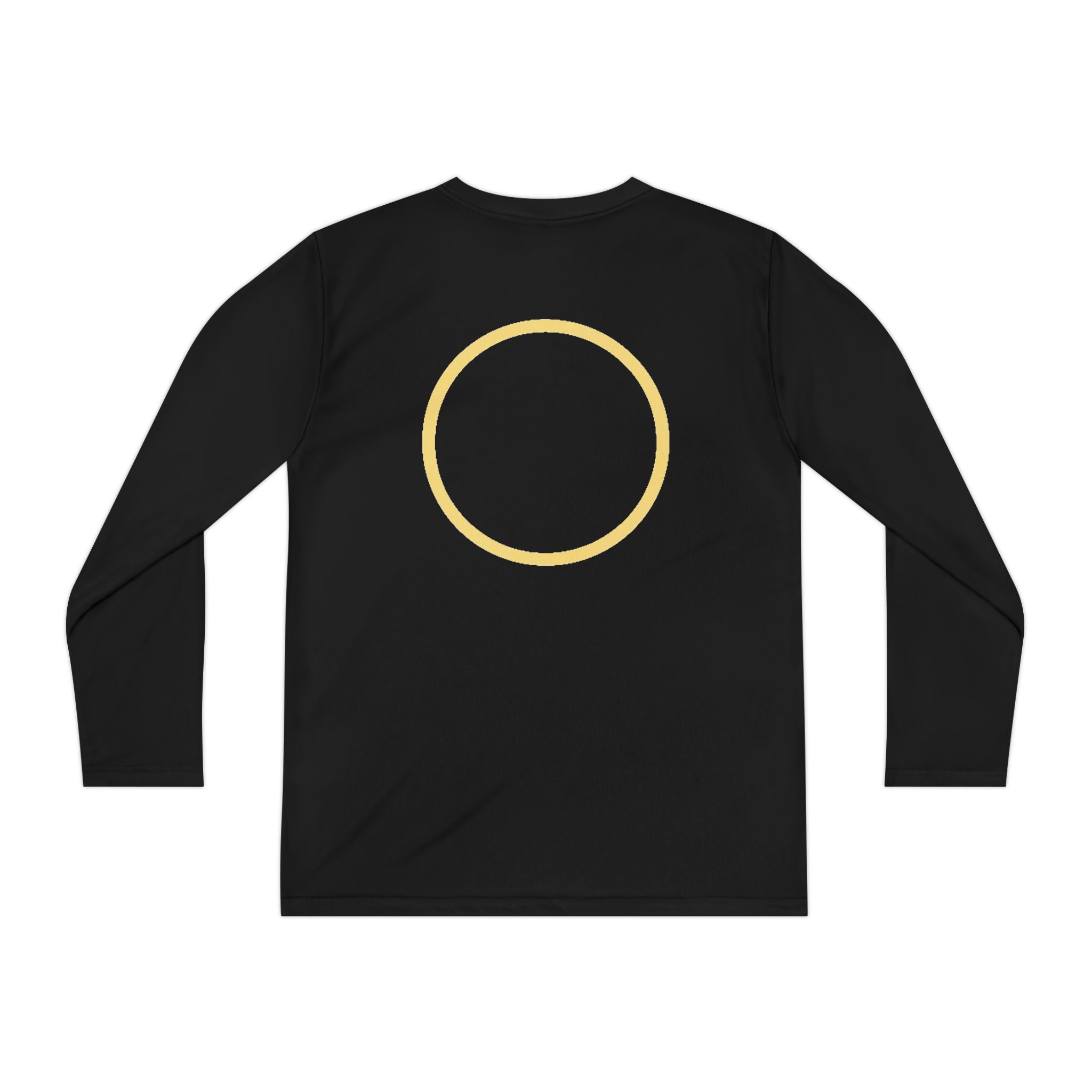 Eclipse-Youth Long Sleeve Tee — Minimal Gold Circle Back Logo