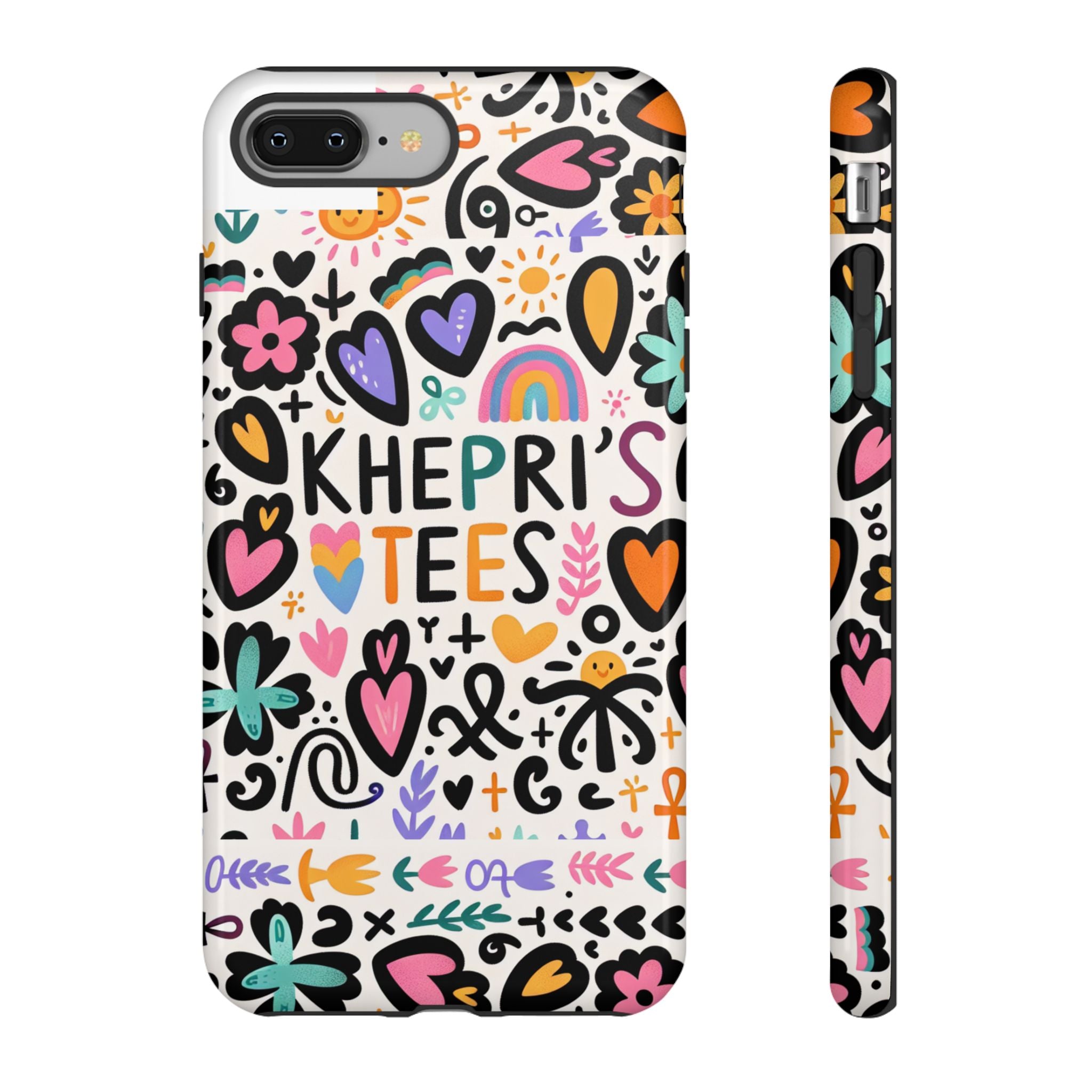 Colorful Phone Case with Floral Design, Tough Cases, Artistic Smartphone Case, Funky Floral Cover, Fun Gift for Teens, Trendy Accessories