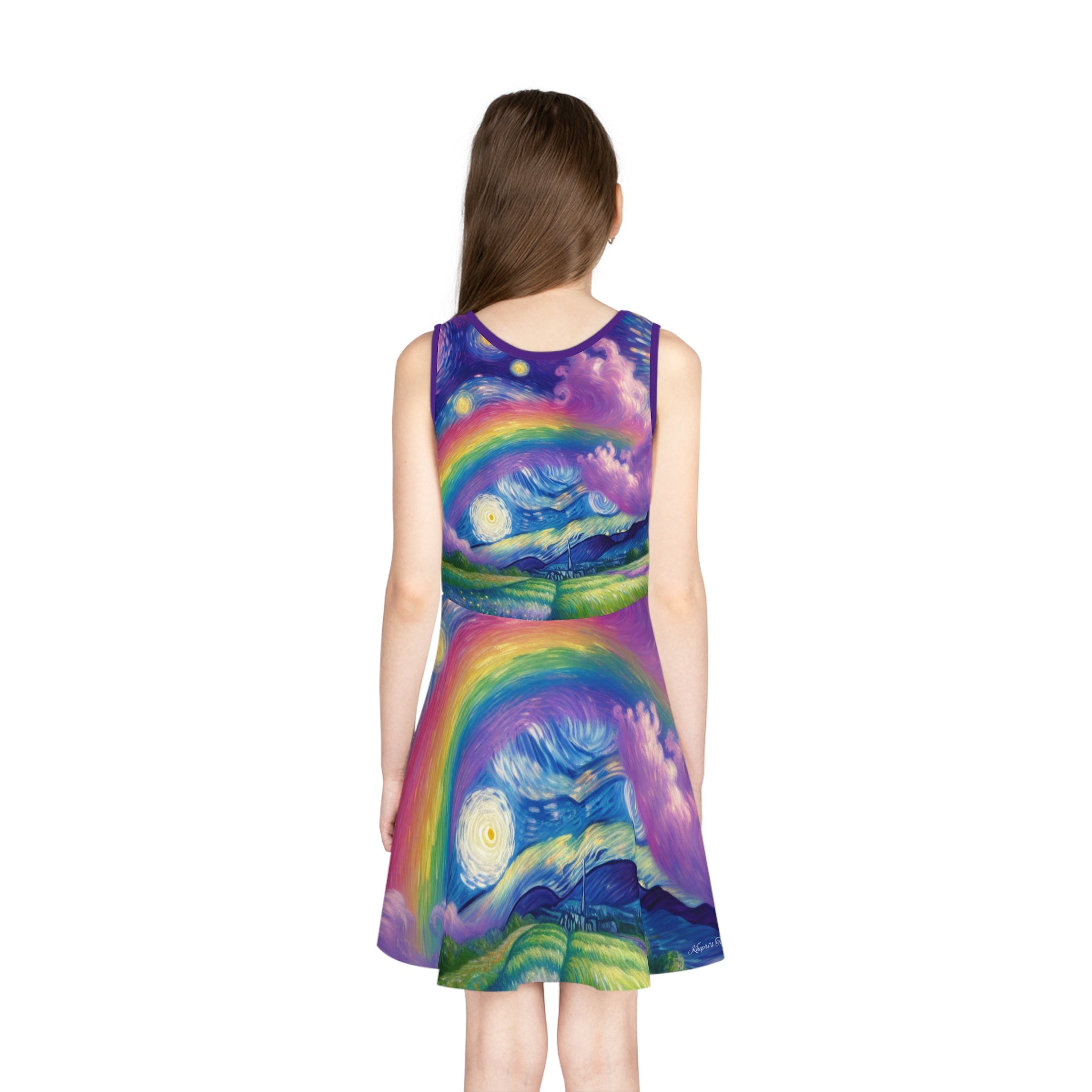 Girls' Sundress — Sunny Day—Van Gogh Inspired Print