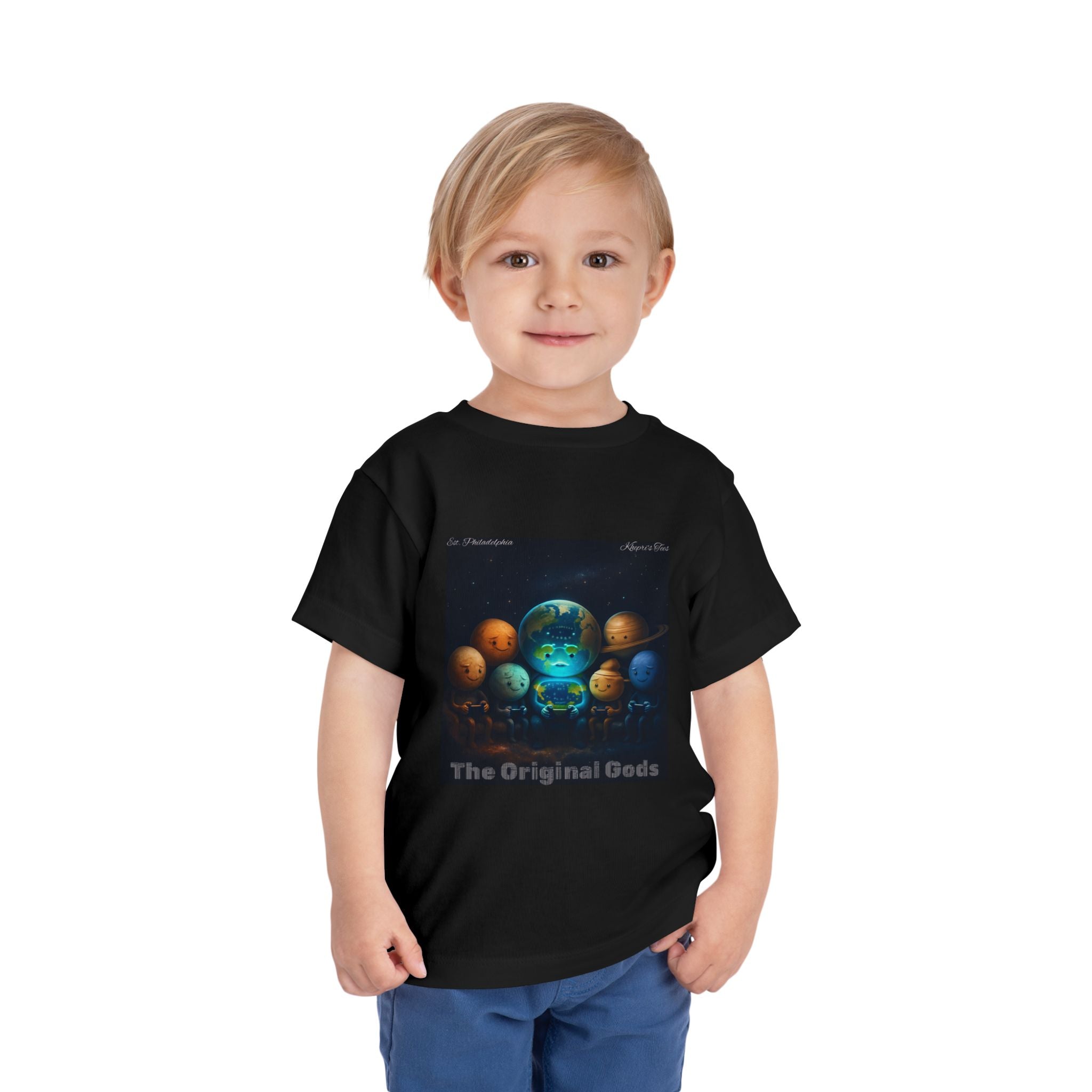 Planets Play With Us Toddler Tee, Cute Space Shirt, Kids Short Sleeve Tee, Baby Astronaut T-Shirt, Cosmic Toddler Gift