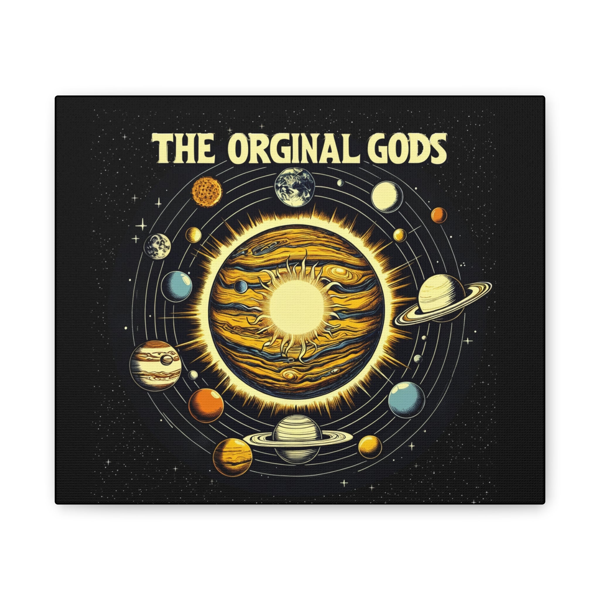 "The Original Gods" Canvas Wall Art — Classic Planetary Picture
