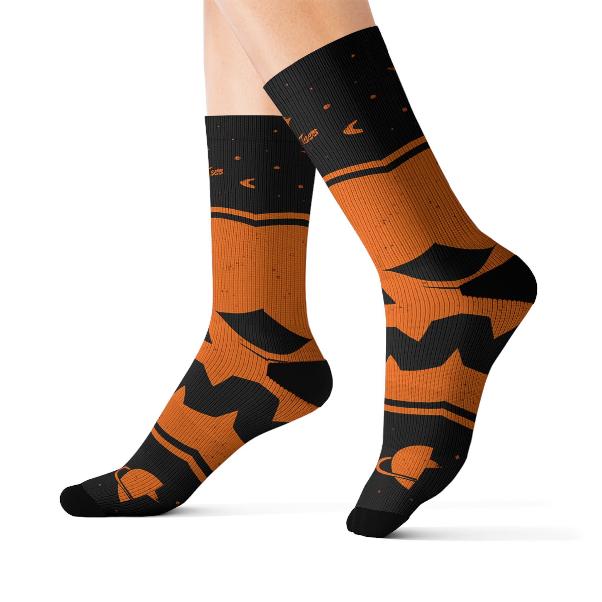 Halloween-Themed Sublimation Socks, Spooky Gift for Fall Festivals, Unique Autumn Accessories, Pumpkin Patterned Socks, Halloween [...]