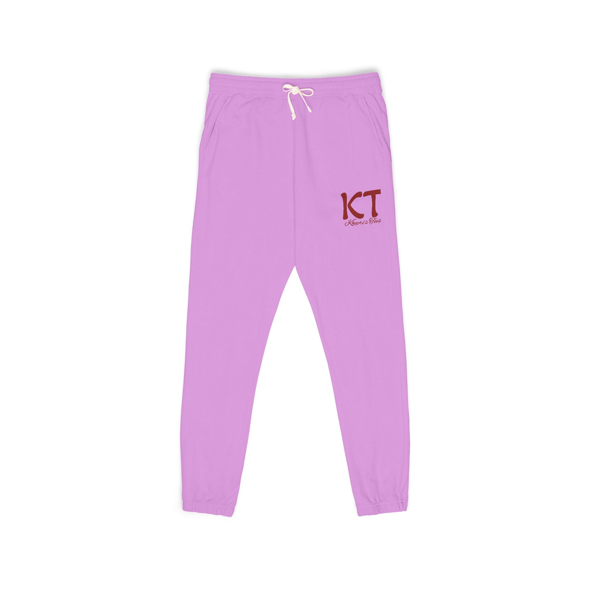 (Red)Comfy Fleece KT Sweatpants for Everyone - Cozy Loungewear, Perfect for Relaxing, Gifts, Travel, Indoor Wear, Khepri's Tees Fashion Pants
