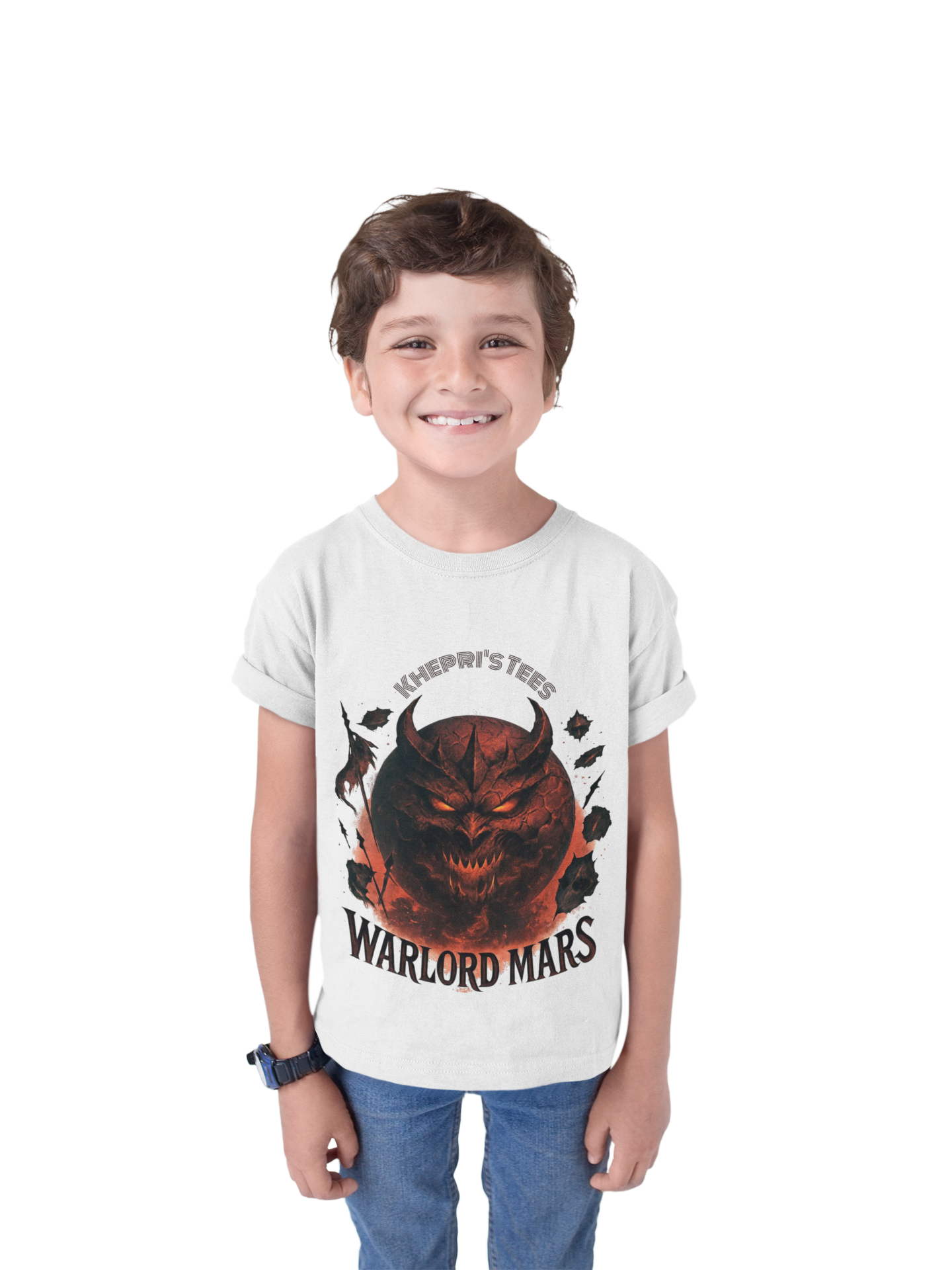 Kids Graphic Tee - Warlord Mars, Cool Kids T-Shirt, Unique Children's Apparel, Perfect for Birthdays, Casual Wear, Halloween