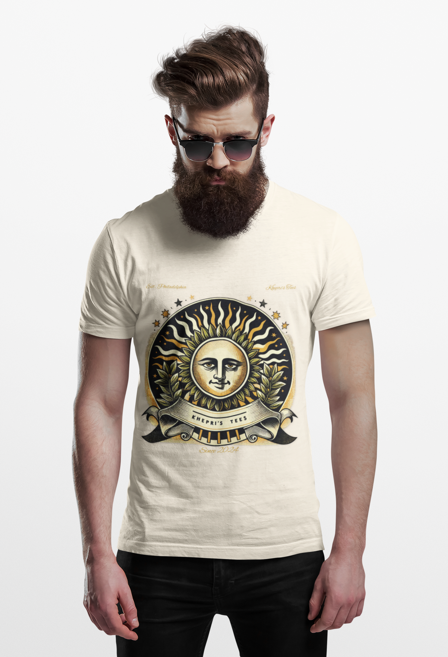 Ceasar Sunshine Unisex T-Shirt, Vintage Style Tee, Bohemian Gift, Astrology Apparel, Summer Clothing, Festival Wear