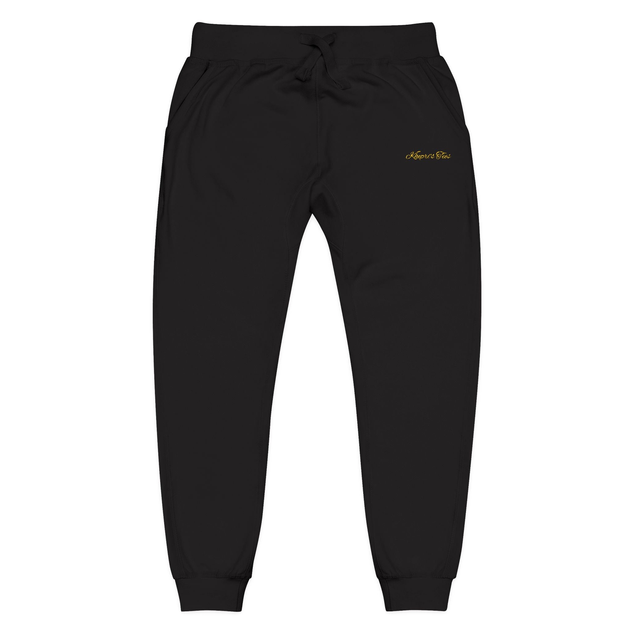 Cozy Unisex Fleece Sweatpants with Embroidery, Perfect for Lounging, Outdoor Activities, Gift for Him/Her, Personalized Relaxation Wear