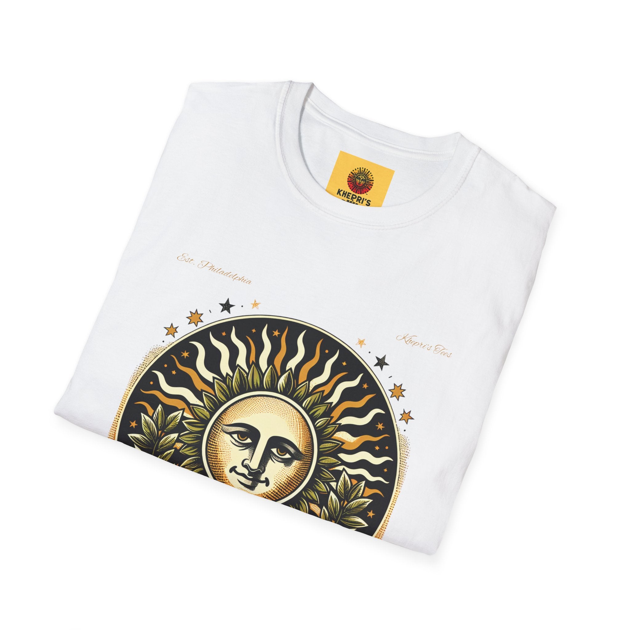 Ceasar Sunshine Unisex T-Shirt, Vintage Style Tee, Bohemian Gift, Astrology Apparel, Summer Clothing, Festival Wear
