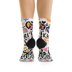 Colorful Recycled Poly Socks - Eco-Friendly Gift, Fun Daily Wear, Sustainable Fashion, Cute Accessories, Perfect for Any Occasion