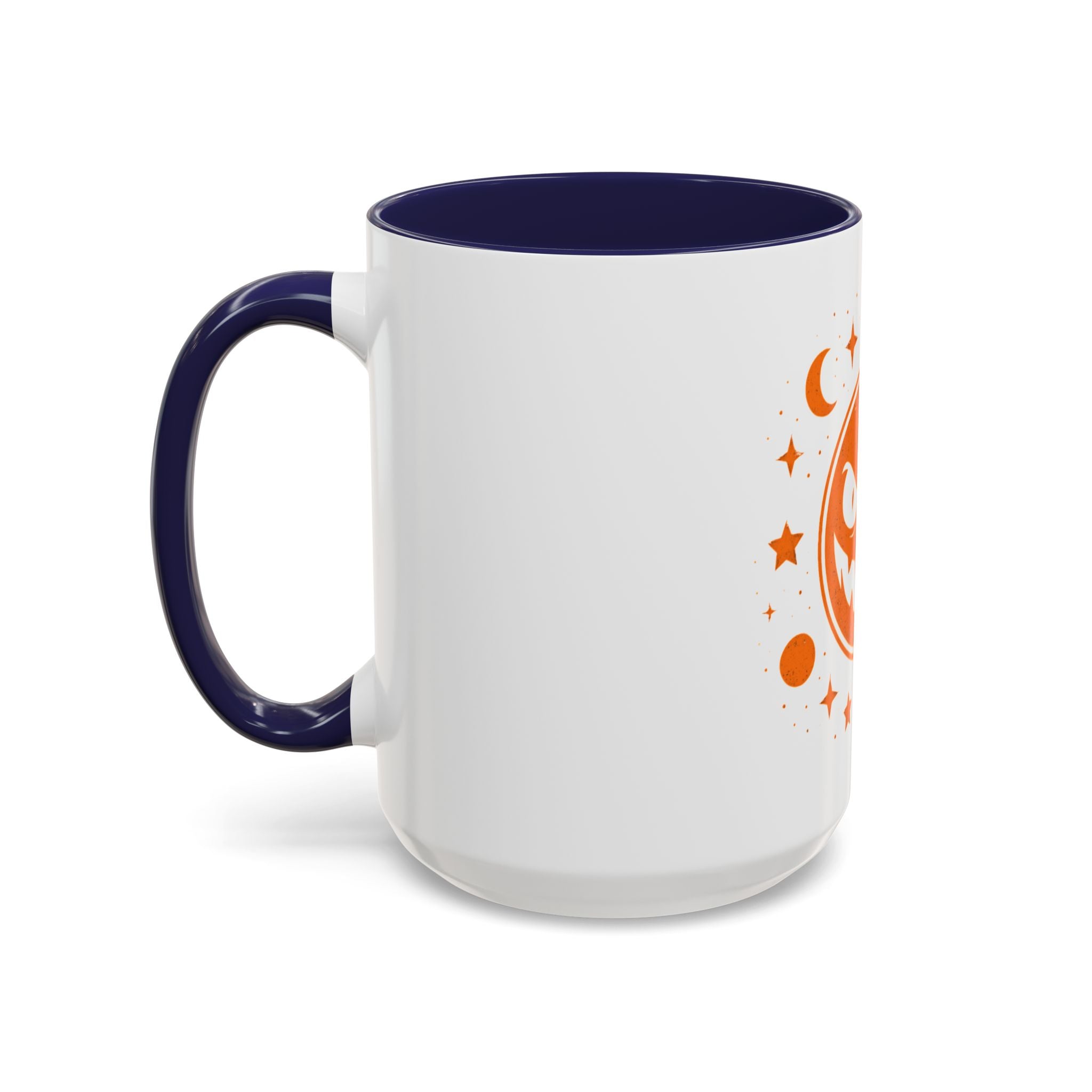 Cosmic Grin Coffee Mug - Fun Space Design, Halloween Gift, Unique Ceramic Mug, Sci-Fi Lover's Drinkware, Planetary Decor