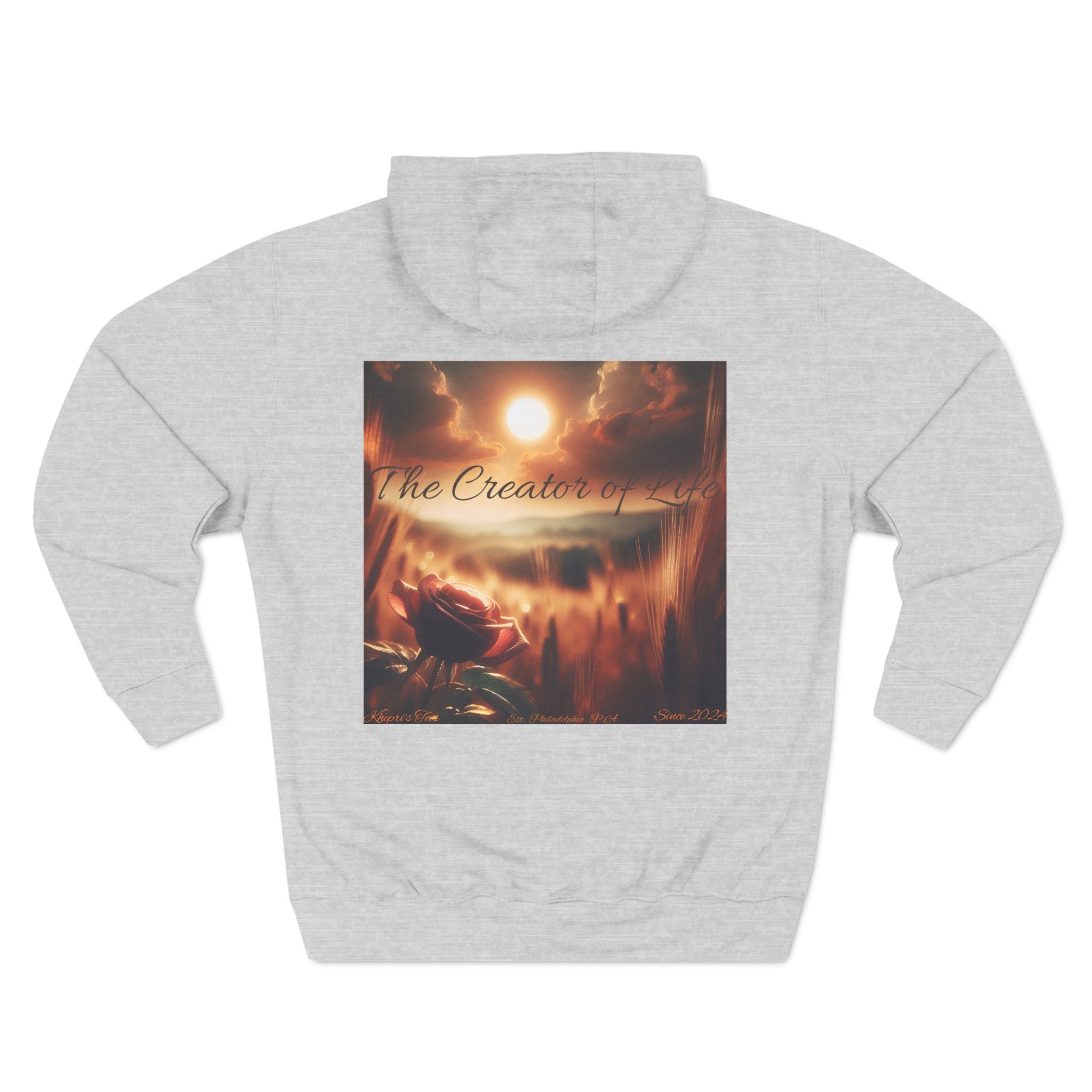 The Creator of Life-Three-Panel Fleece Hoodie