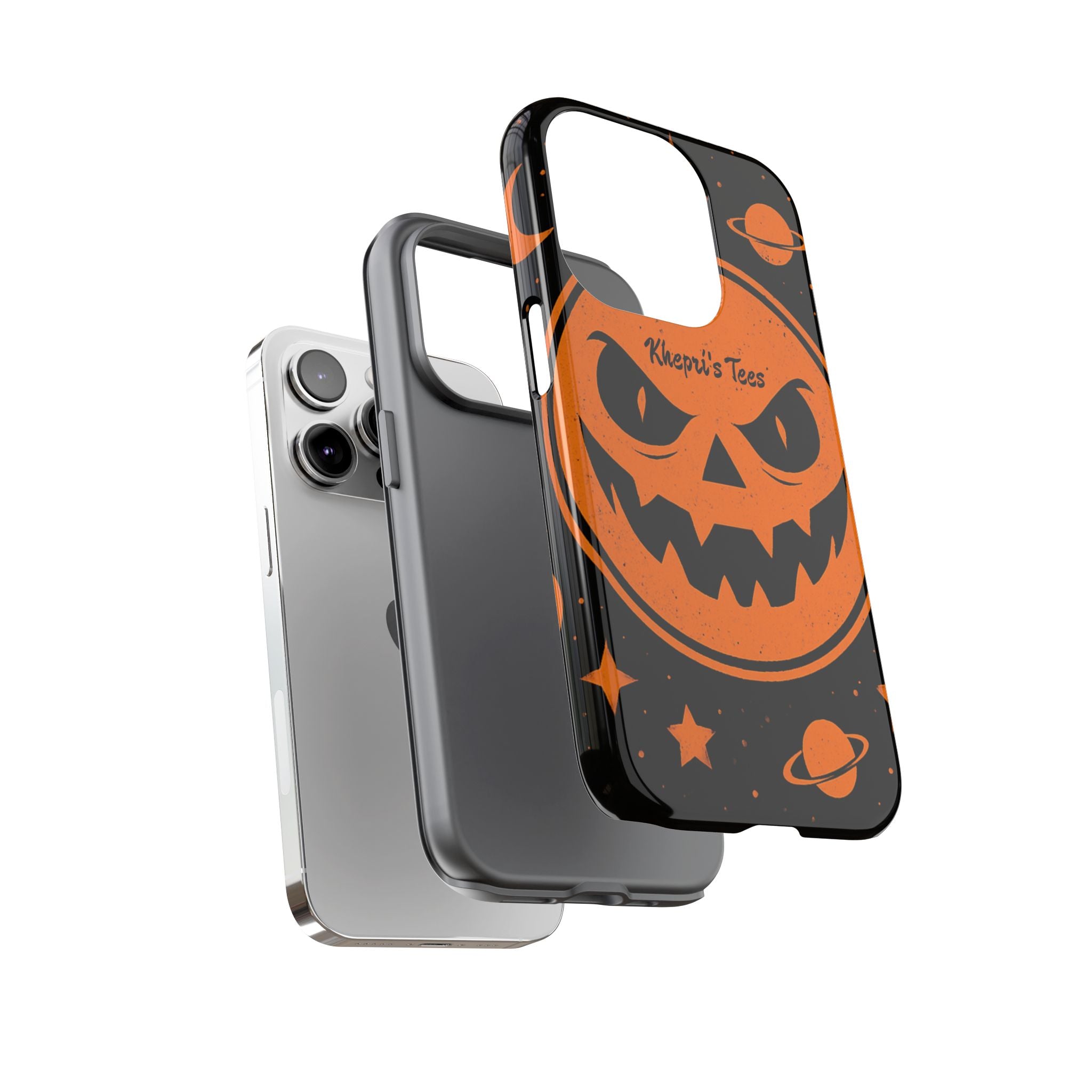 Halloween Monster Sun Phone Case, Spooky Cell Phone Cover, Tough Case for Halloween Lovers, Galaxy Print Phone Accessory, Kids & Adults Gift