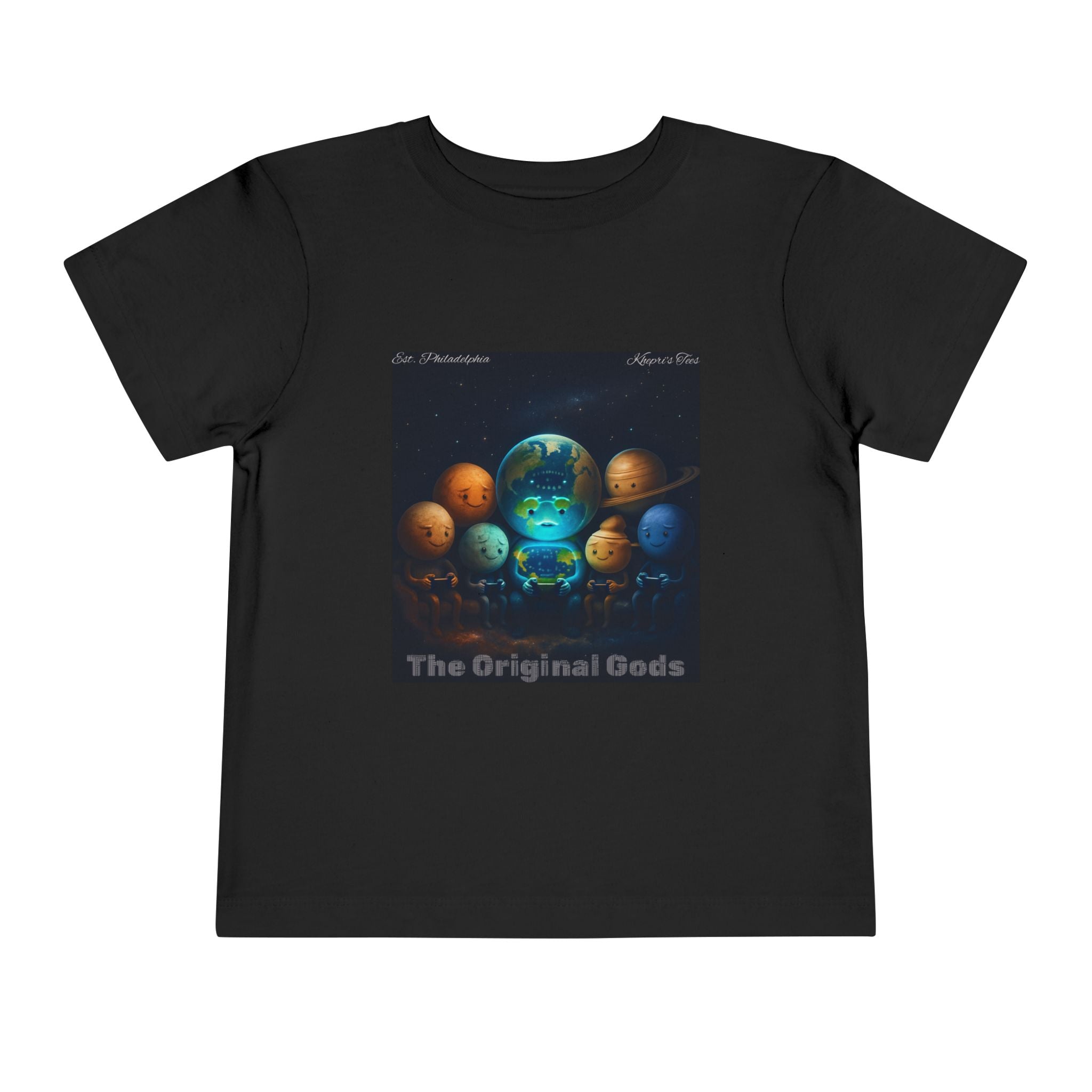 Planets Play With Us Toddler Tee, Cute Space Shirt, Kids Short Sleeve Tee, Baby Astronaut T-Shirt, Cosmic Toddler Gift