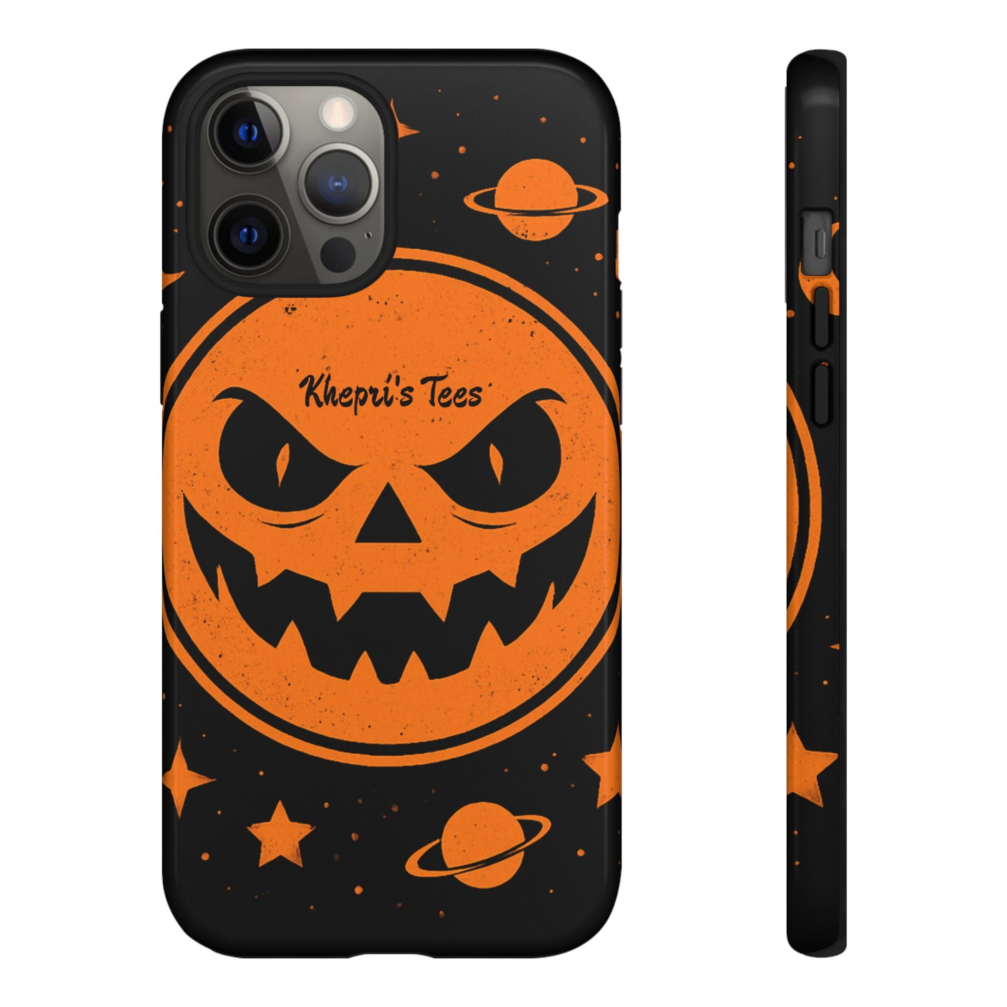 Halloween Monster Sun Phone Case, Spooky Cell Phone Cover, Tough Case for Halloween Lovers, Galaxy Print Phone Accessory, Kids & Adults Gift