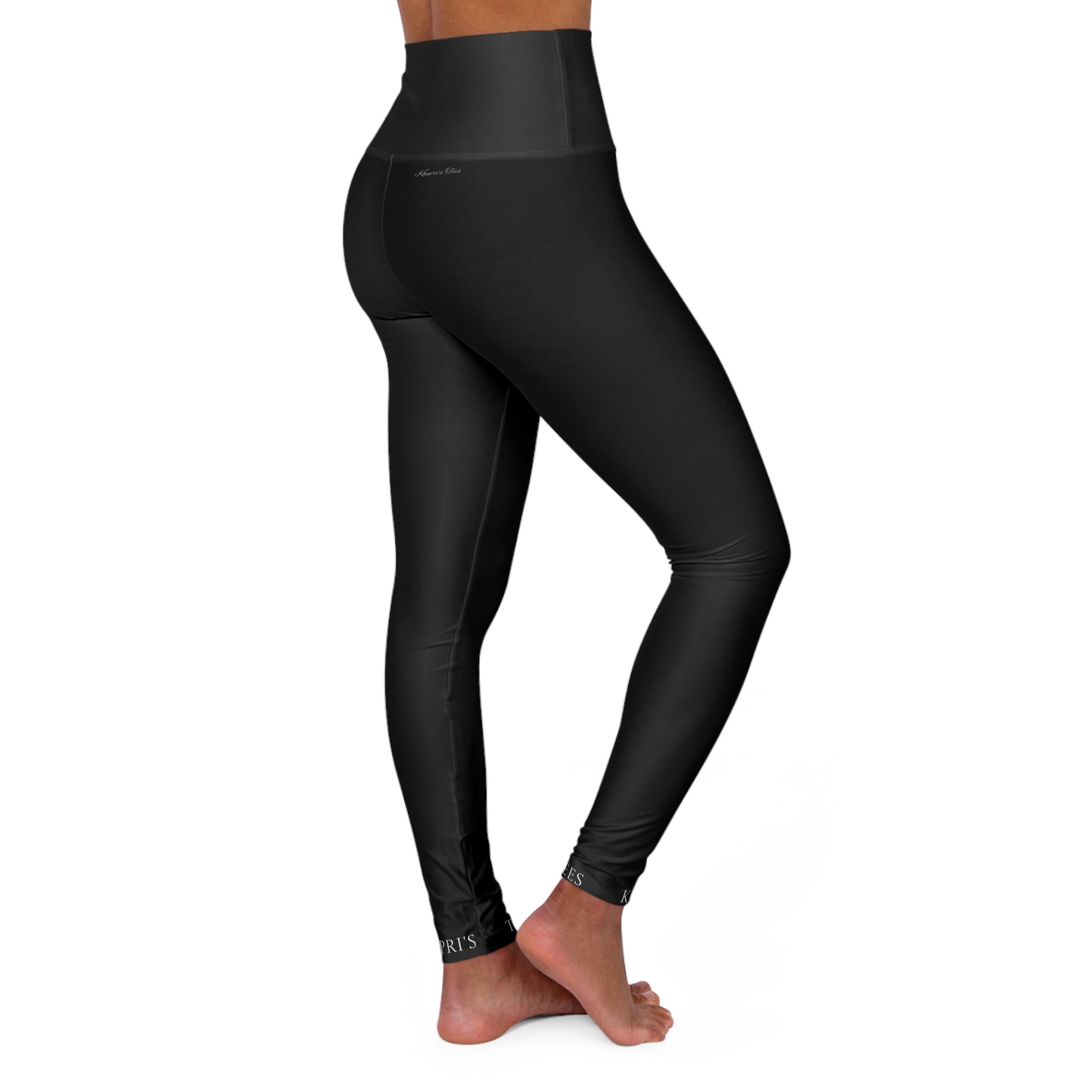Blk High Waisted Khepri'sTees Yoga Leggings | Stylish Workout Leggings, Fitness Apparel, Athleisure Wear, Gym Clothes, Comfortable Activewear