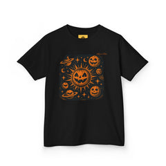 Halloween Kids T-Shirt with Spooky Design, Funny Tee, Planets, Sun, Pumpkin Shirt, Seasonal Apparel, Gift for Kids