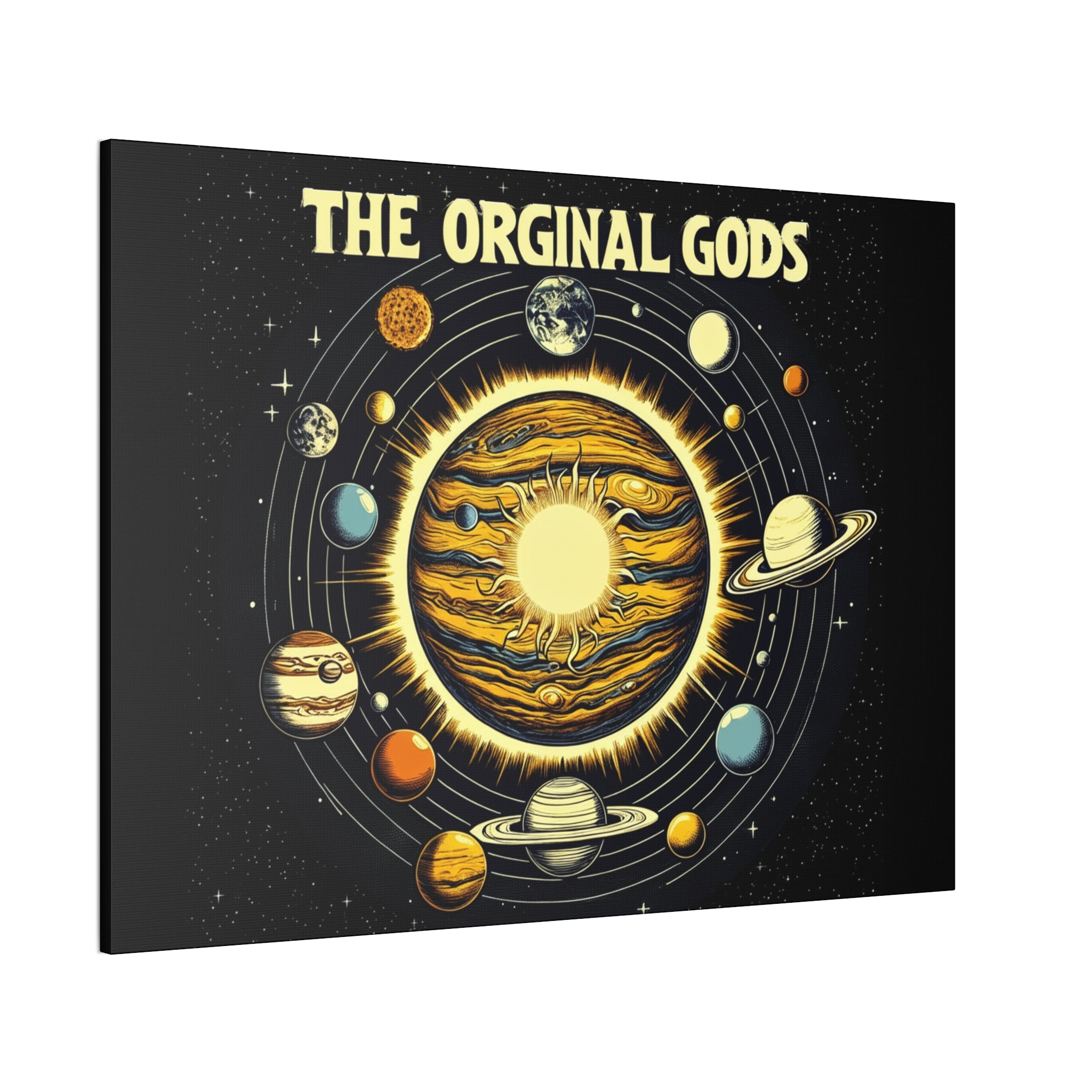 "The Original Gods" Canvas Wall Art — Classic Planetary Picture