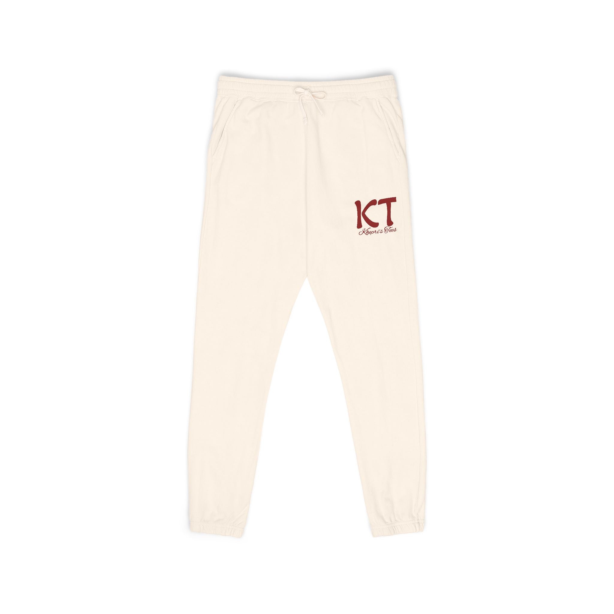 (Red)Comfy Fleece KT Sweatpants for Everyone - Cozy Loungewear, Perfect for Relaxing, Gifts, Travel, Indoor Wear, Khepri's Tees Fashion Pants